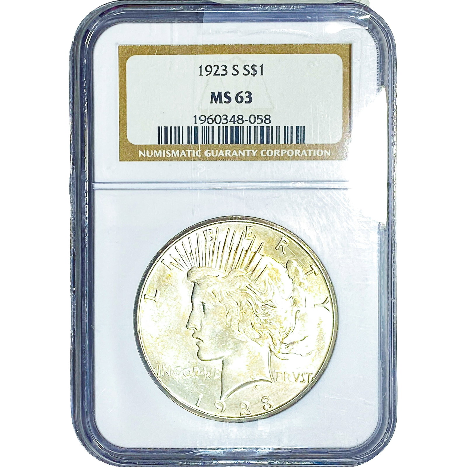 1923-S Silver Peace Dollar NGC MS63 (1 of 2)
