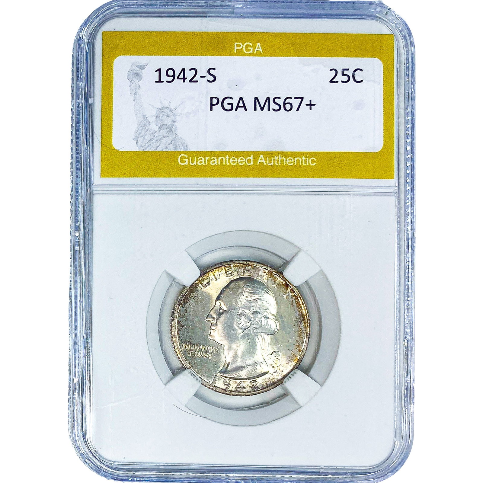 1942-S Washington Silver Quarter PGA MS67+: 1942-S Washington Silver Quarter PGA MS67+