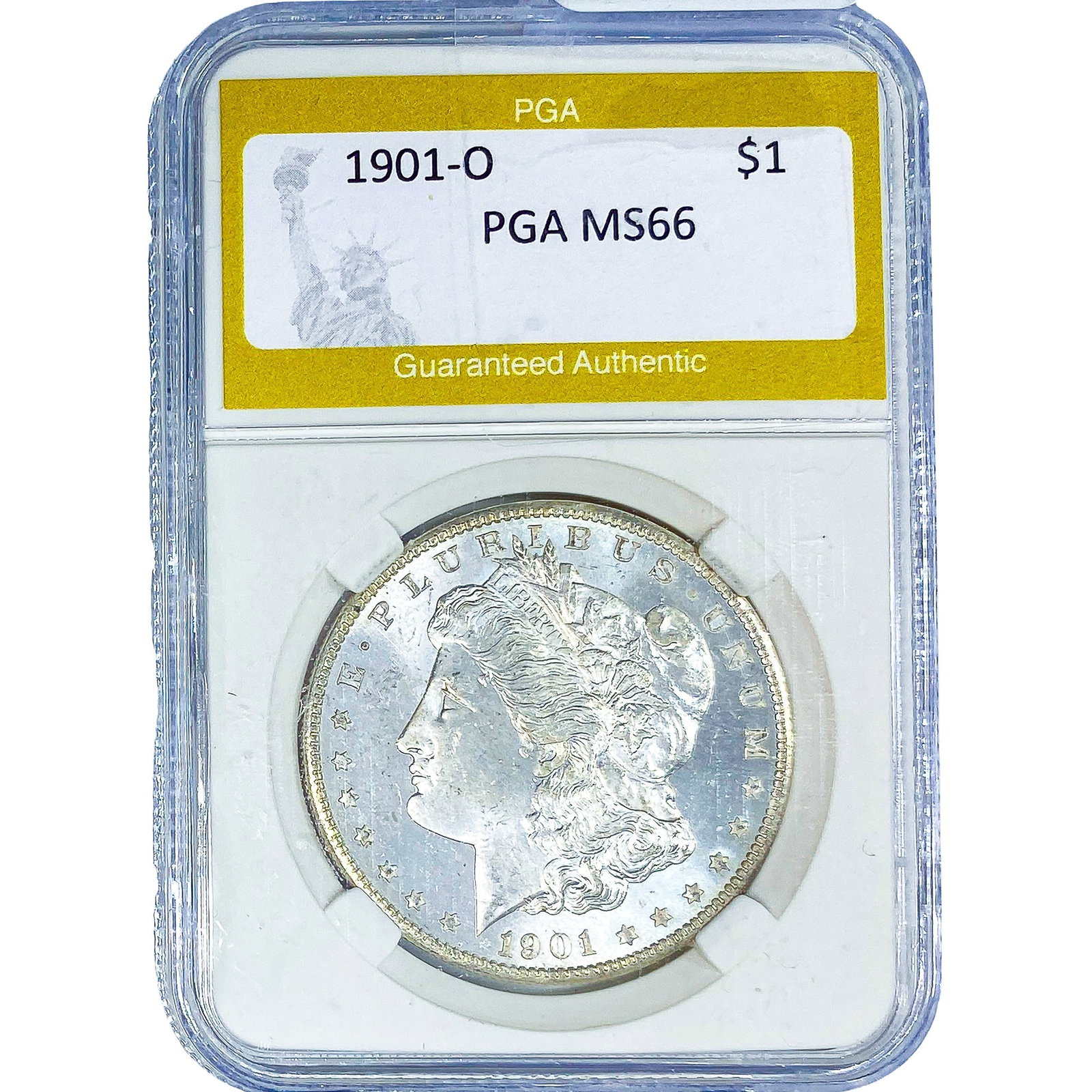 1901-O Morgan Silver Dollar PGA MS66: 1901-O Morgan Silver Dollar PGA MS66