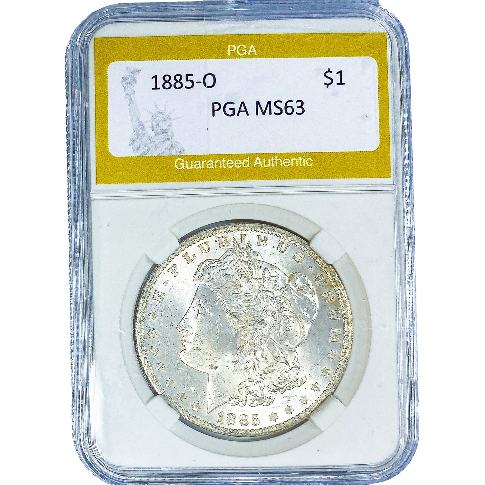 1885-O Morgan Silver Dollar PGA MS63: 1885-O Morgan Silver Dollar PGA MS63