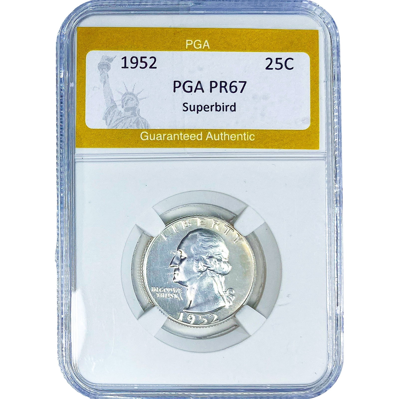 1952 Washington Silver Quarter PGA PR67 Superbird: 1952 Washington Silver Quarter PGA PR67 Superbird