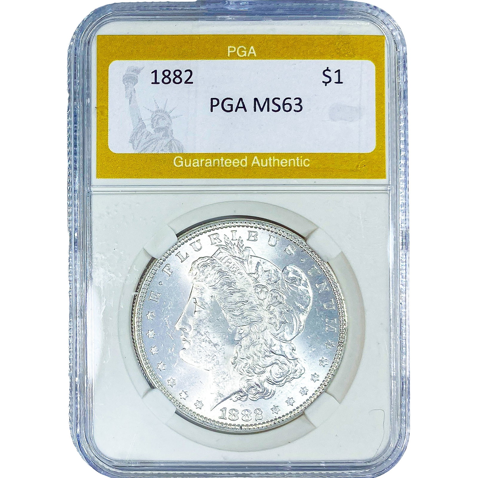 1882 Morgan Silver Dollar PGA MS63: 1882 Morgan Silver Dollar PGA MS63