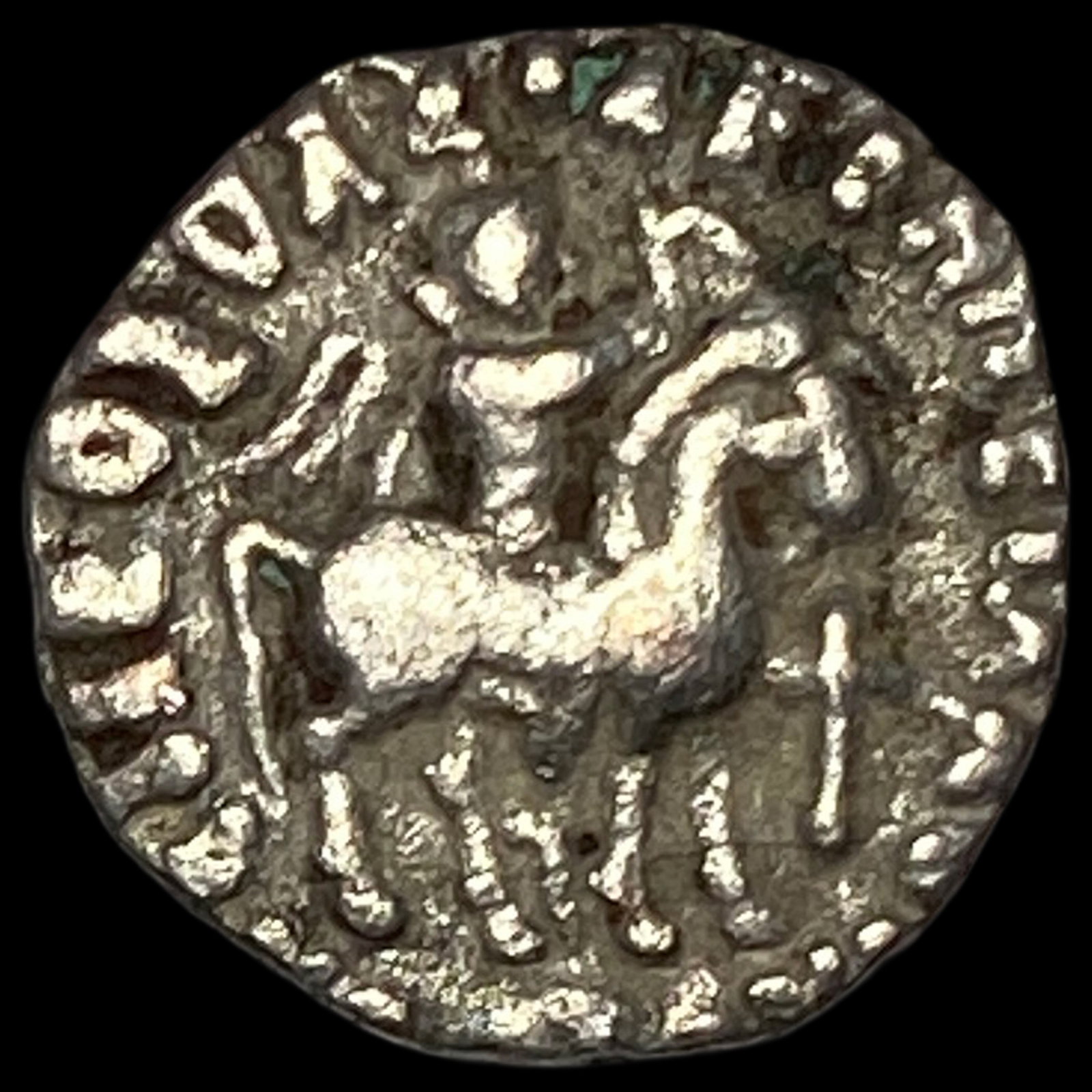 Indo-Scythian 59-12 BC Silver drachm NEARLY UNCIRCULATED: Indo-Scythian 59-12 BC Silver drachm NEARLY UNCIRCULATED