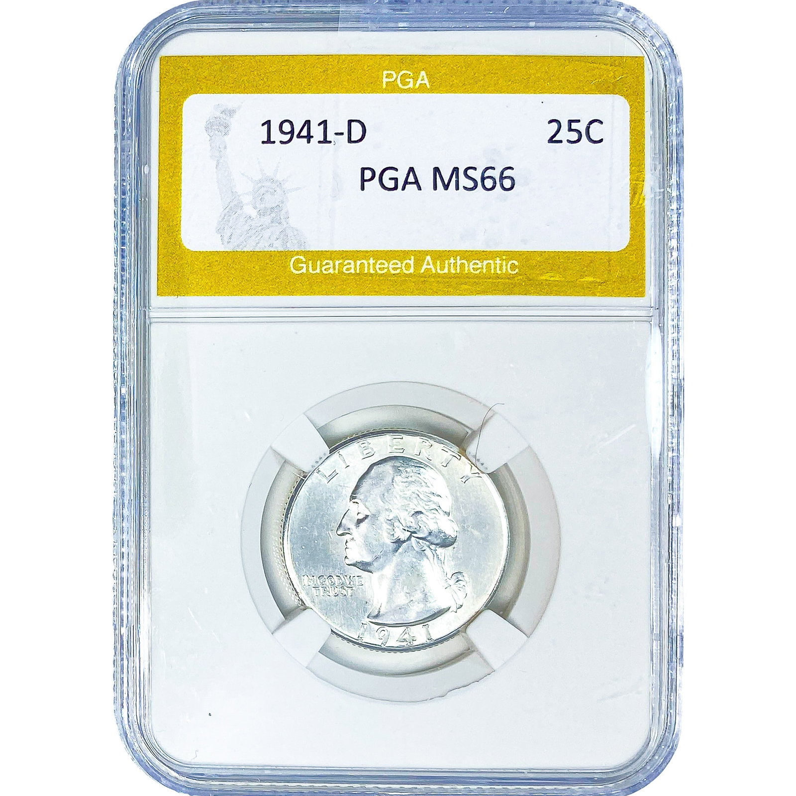 1941-D Washington Silver Quarter PGA MS66: 1941-D Washington Silver Quarter PGA MS66