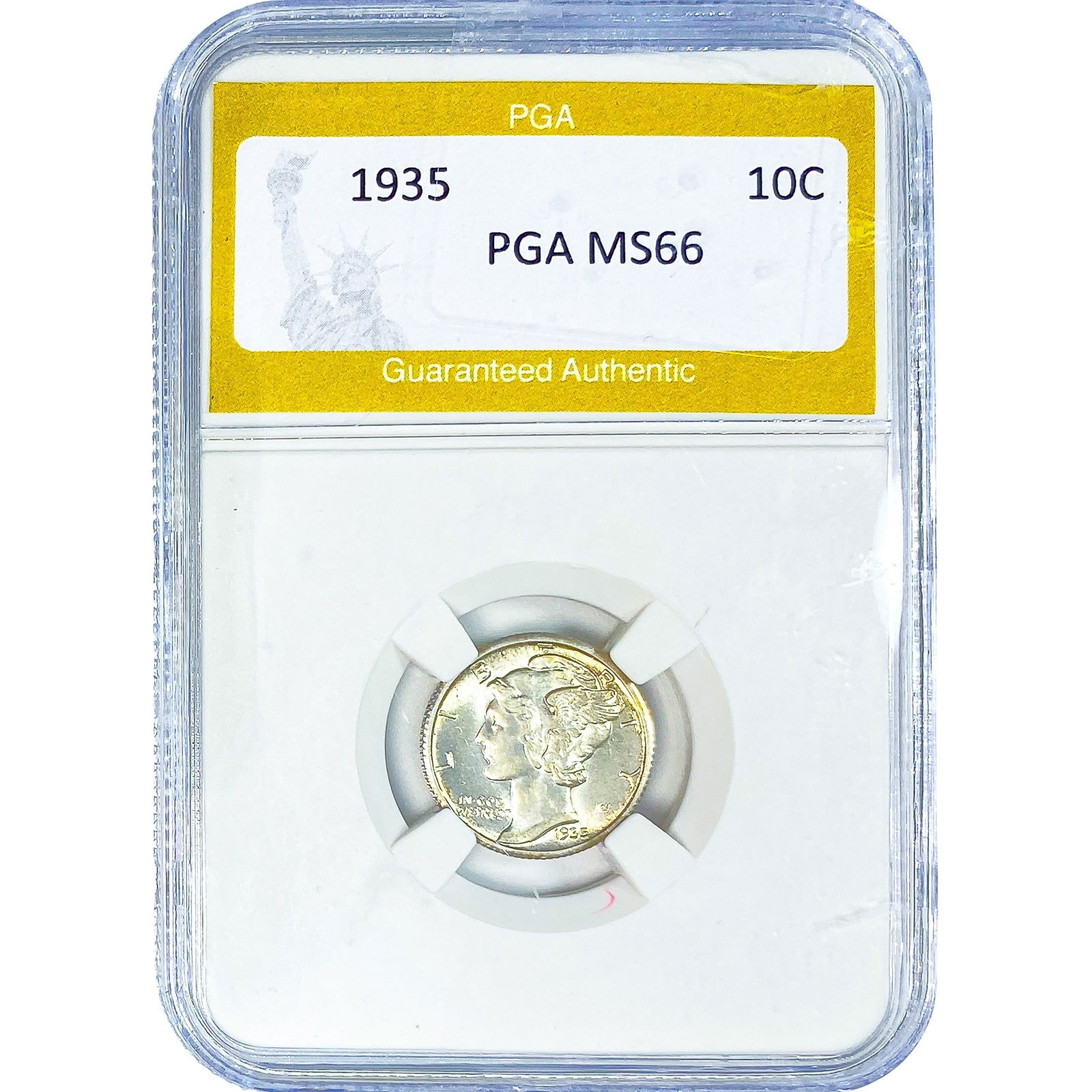 1935 Mercury Silver Dime PGA MS66: 1935 Mercury Silver Dime PGA MS66