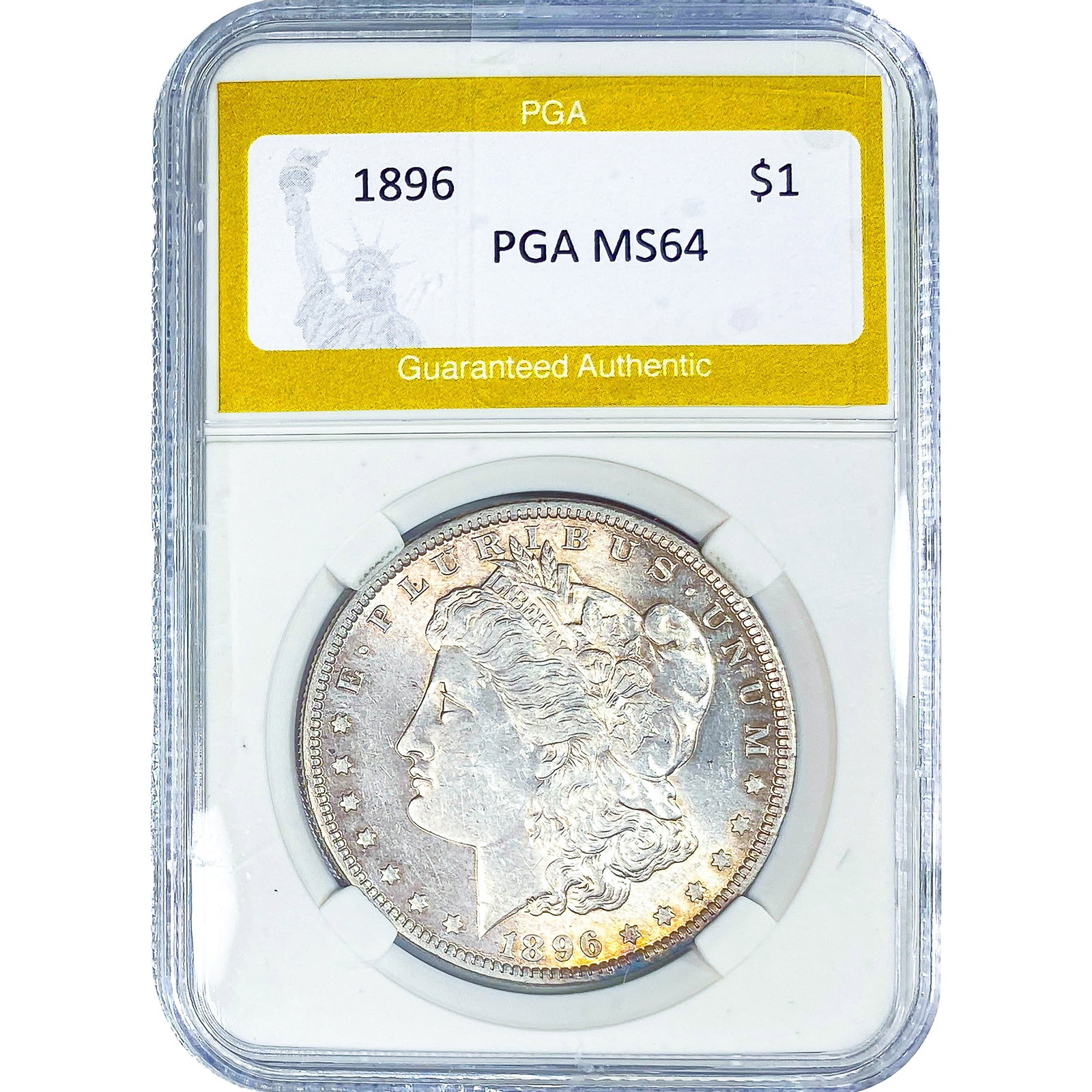 1896 Morgan Silver Dollar PGA MS64: 1896 Morgan Silver Dollar PGA MS64