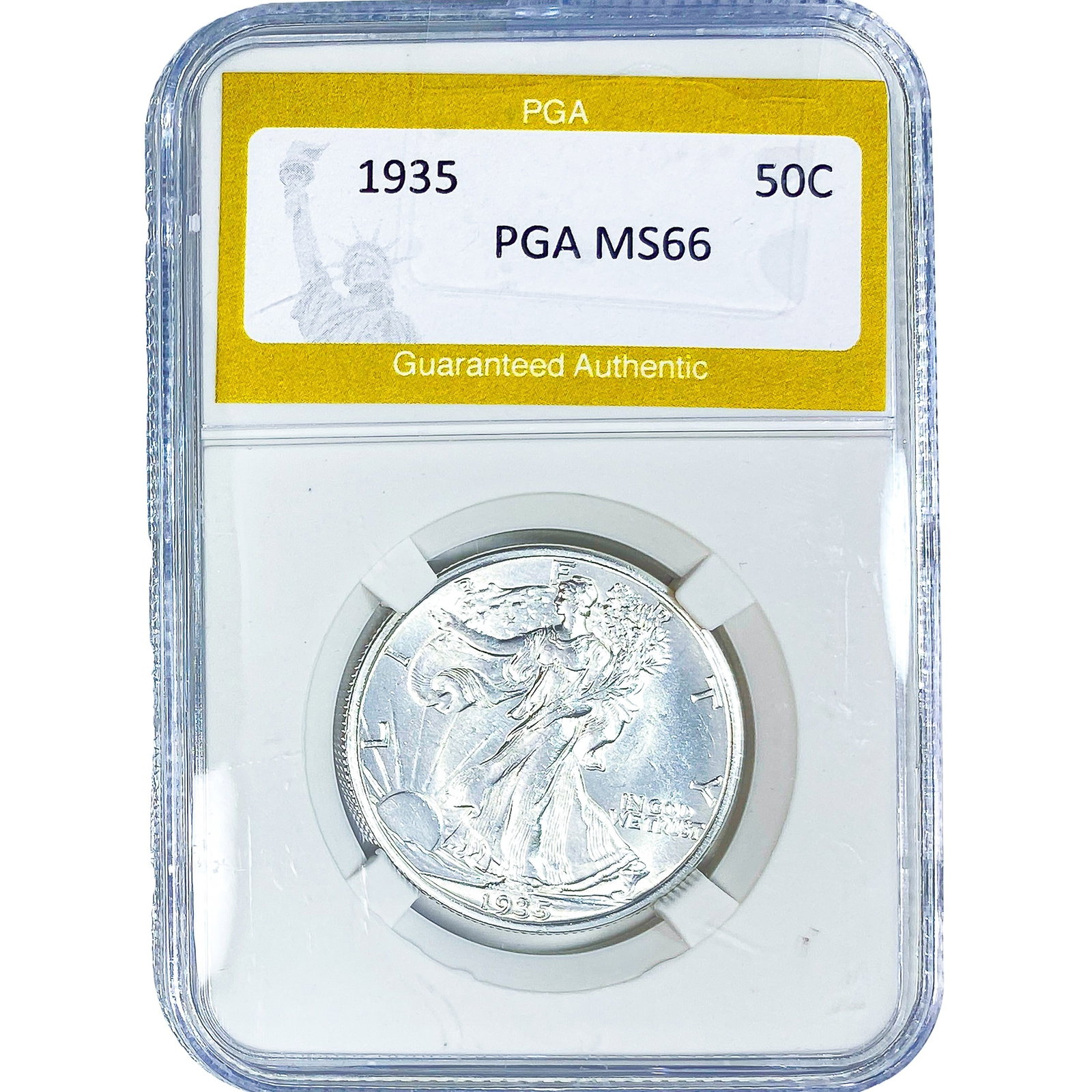 1935 Walking Liberty Half Dollar PGA MS66: 1935 Walking Liberty Half Dollar PGA MS66