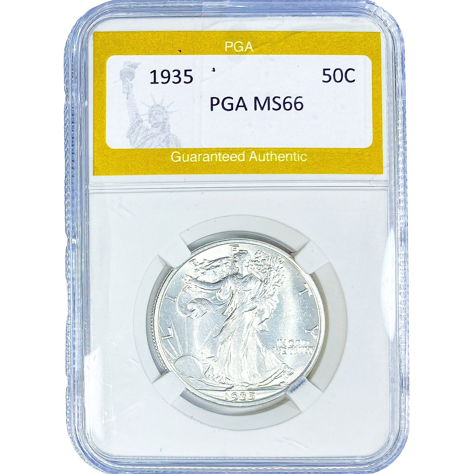 1935 Walking Liberty Half Dollar PGA MS66: 1935 Walking Liberty Half Dollar PGA MS66