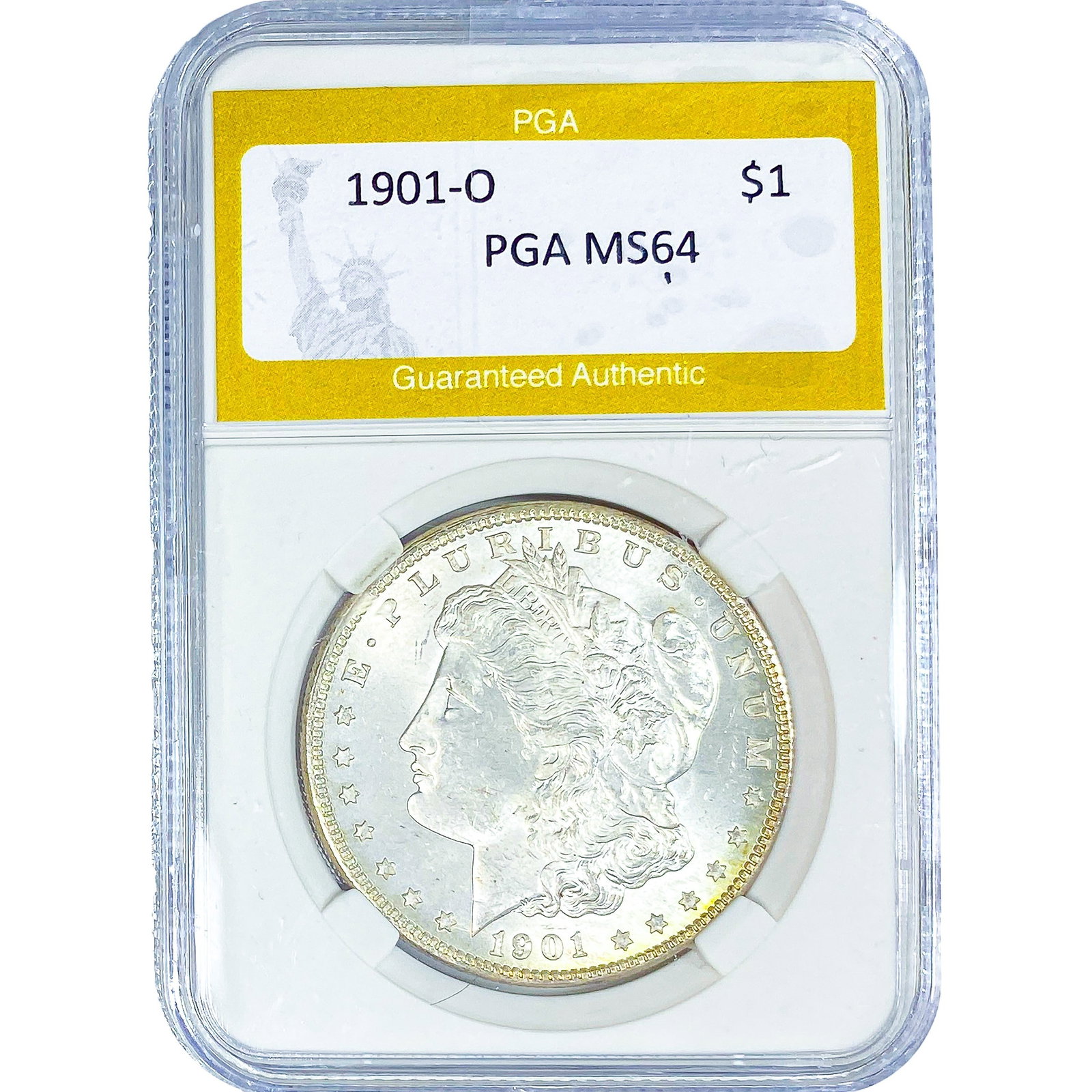 1901-O Morgan Silver Dollar PGA MS64: 1901-O Morgan Silver Dollar PGA MS64