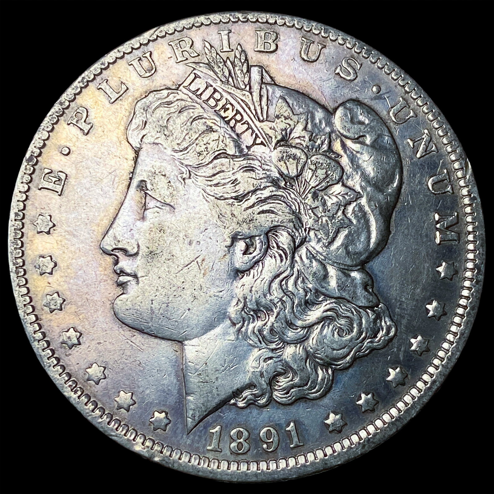 1891-O Silver Morgan Dollar ABOUT UNCIRCULATED (1 of 2)