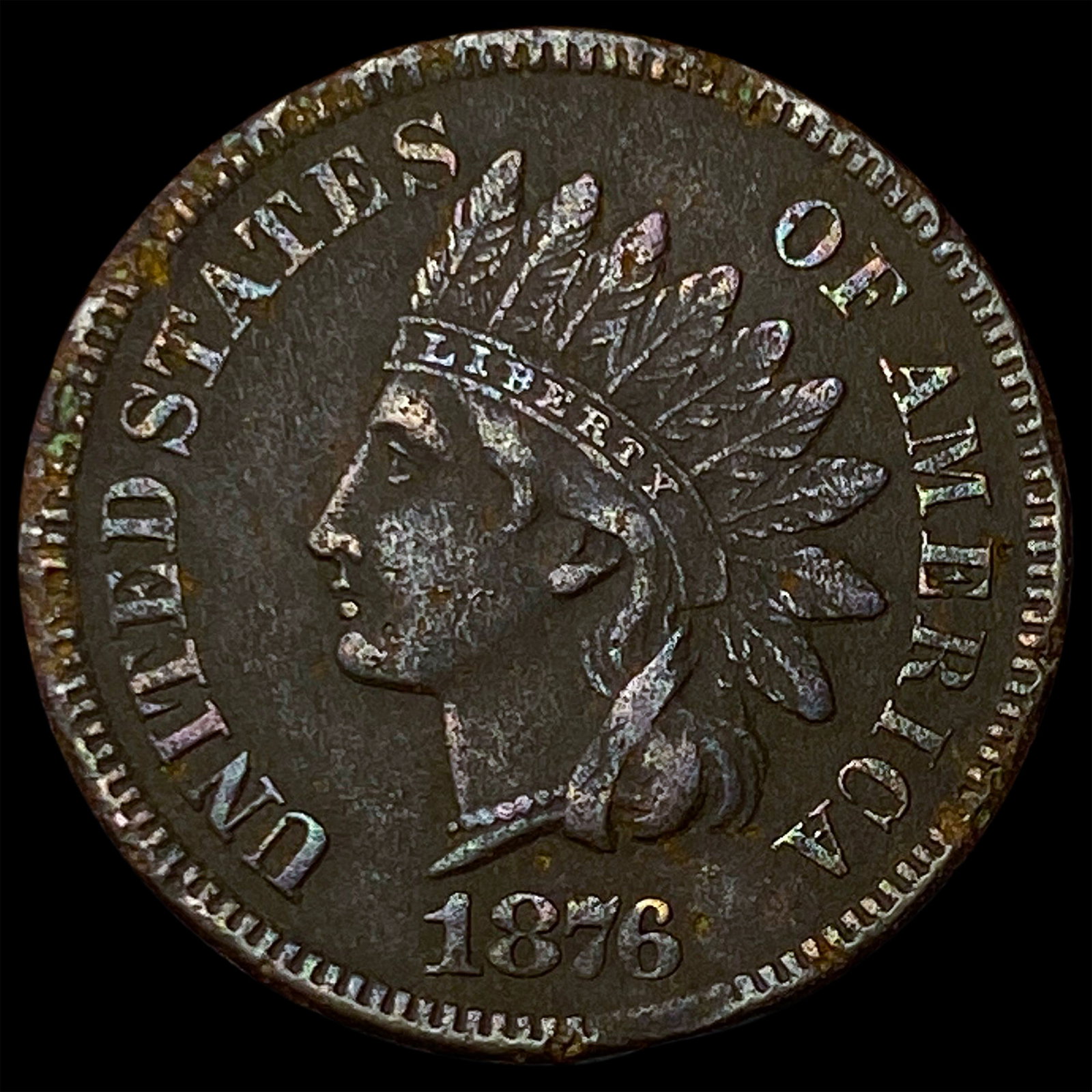 1876 Indian Head Cent NEARLY UNCIRCULATED (1 of 2)