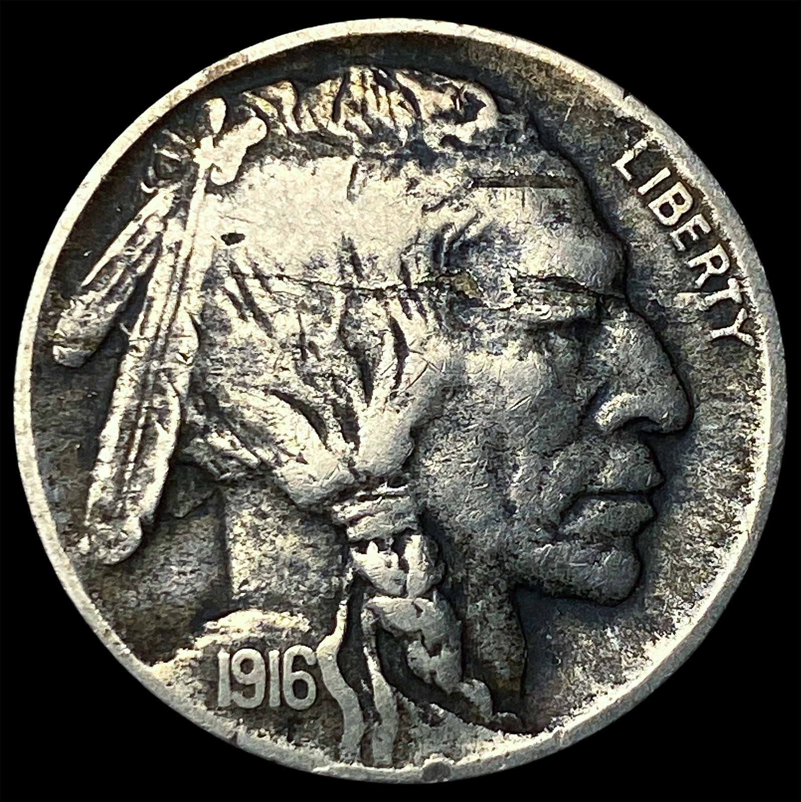 1916-D Buffalo Nickel NEARLY UNCIRCULATED: 1916-D Buffalo Nickel NEARLY UNCIRCULATED