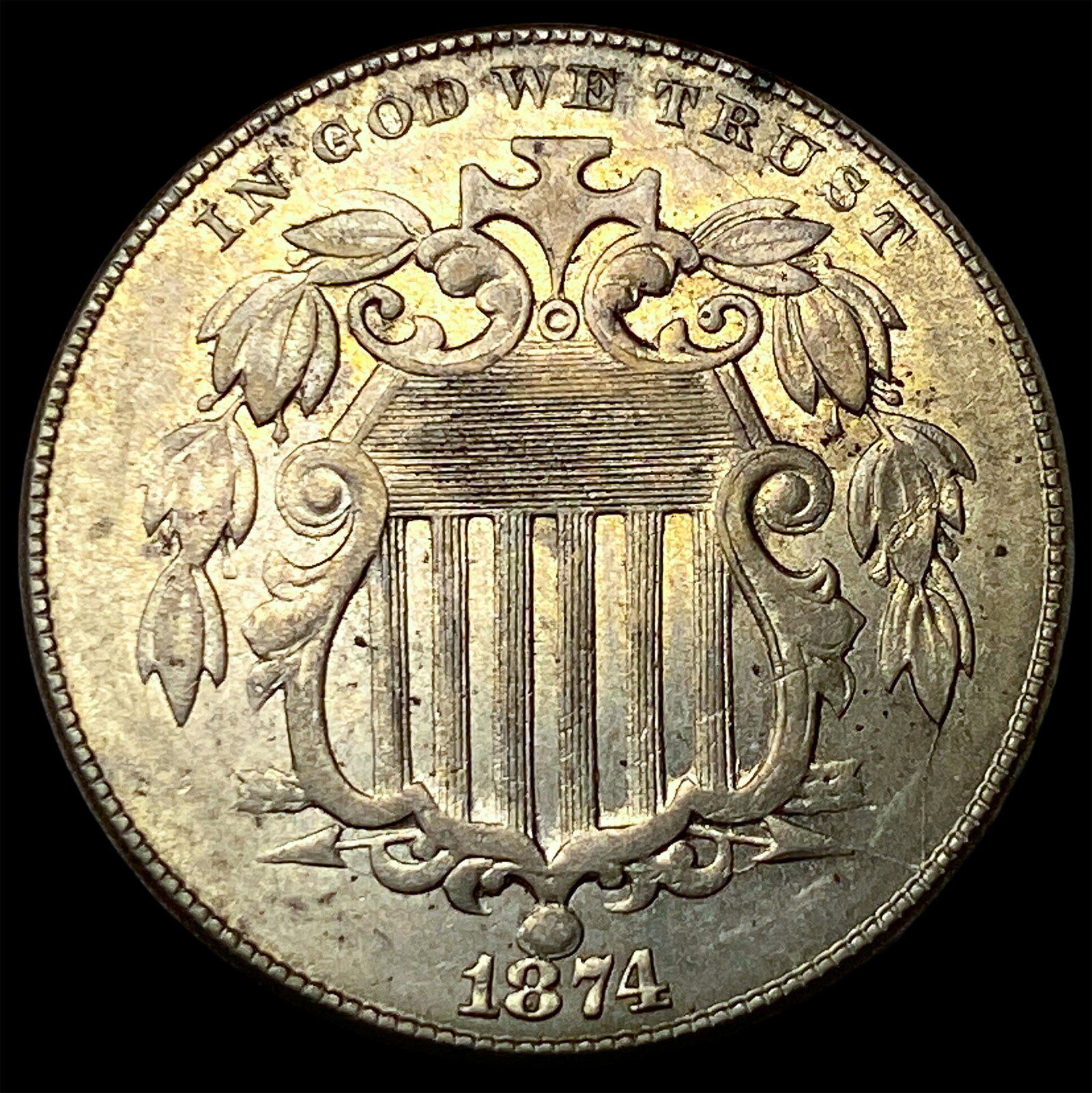 1874 Shield Nickel HIGH GRADE (1 of 2)