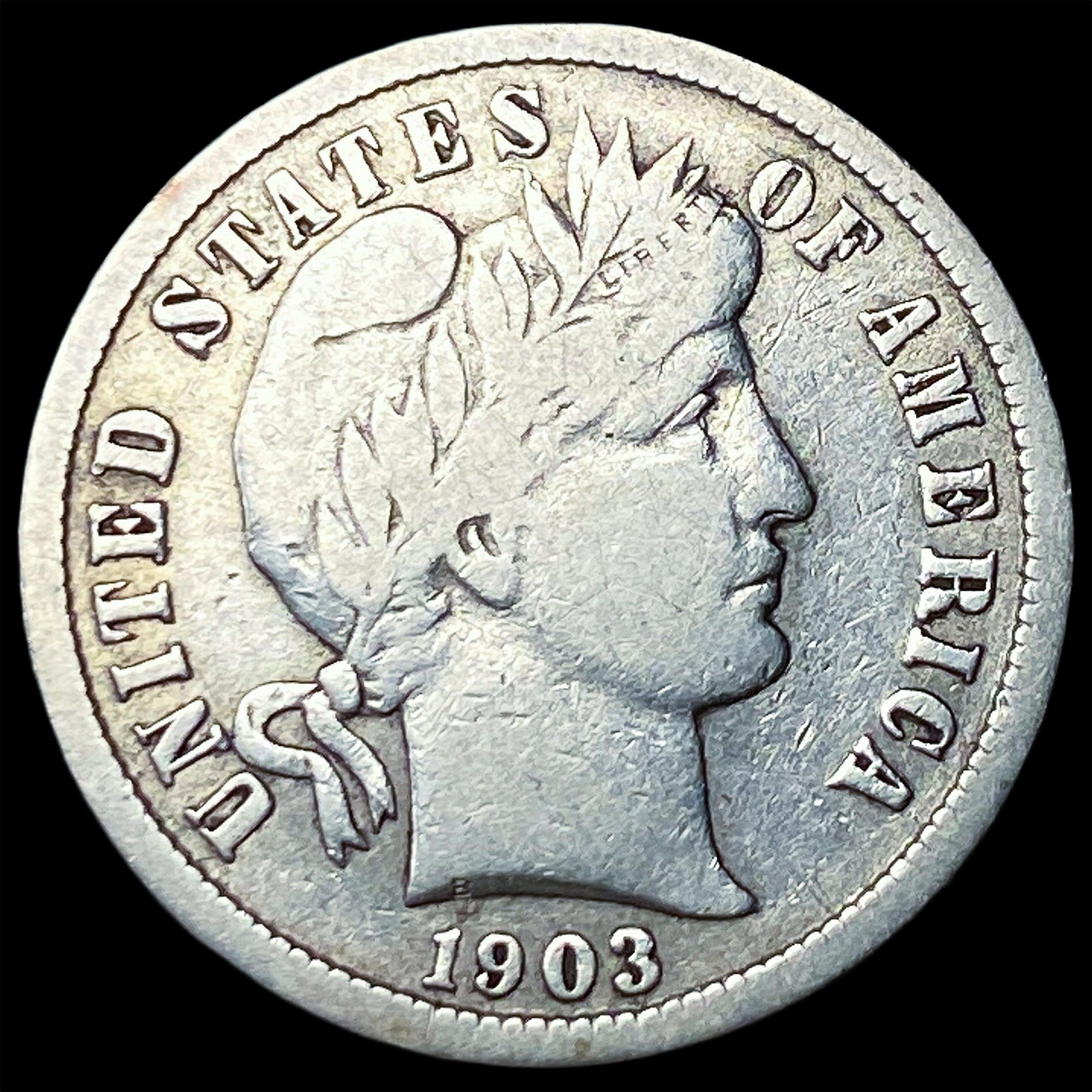 1903-S Silver Barber Dime LIGHTLY CIRCULATED (1 of 2)