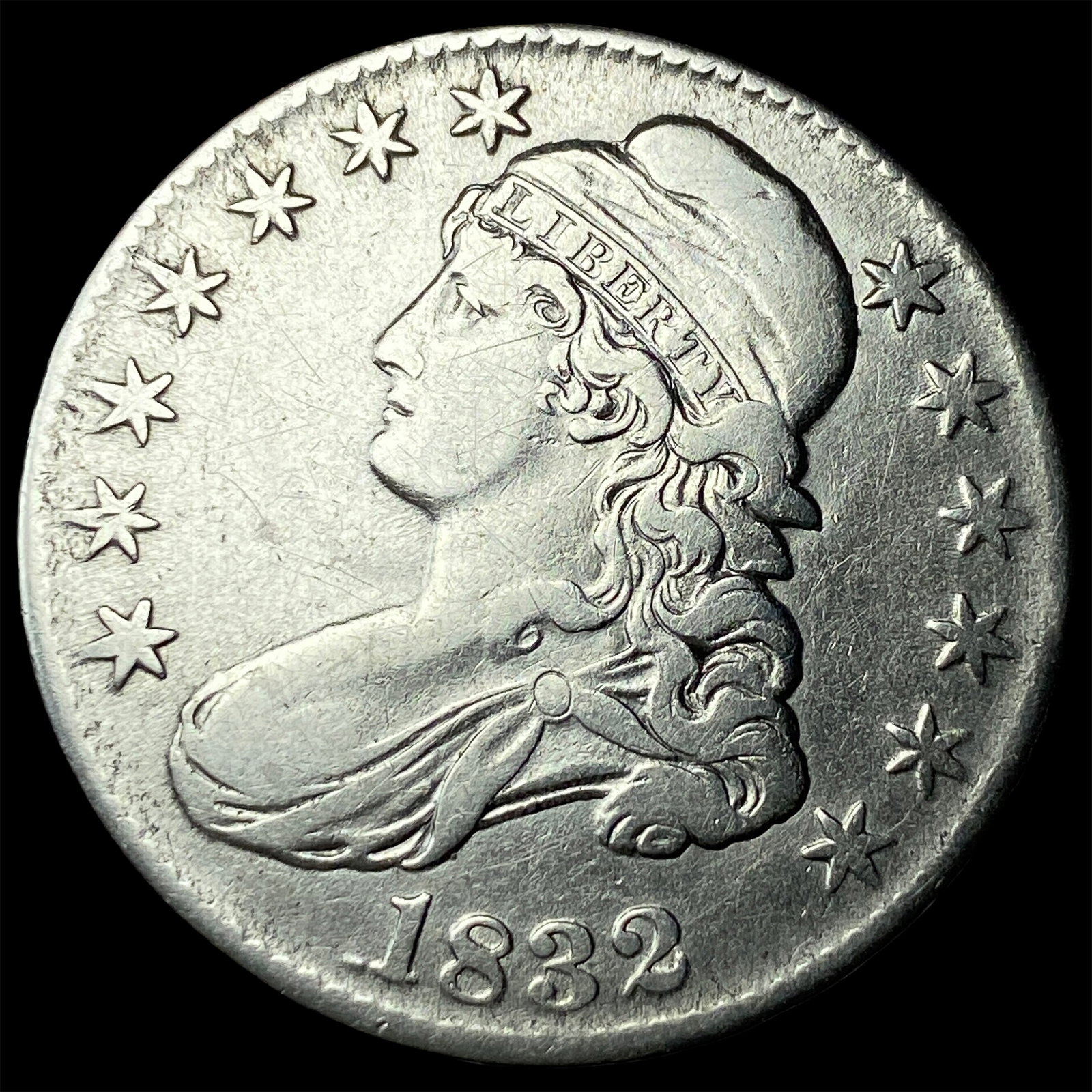 1832 Capped Bust Half Dollar NEARLY UNCIRCULATED (1 of 2)