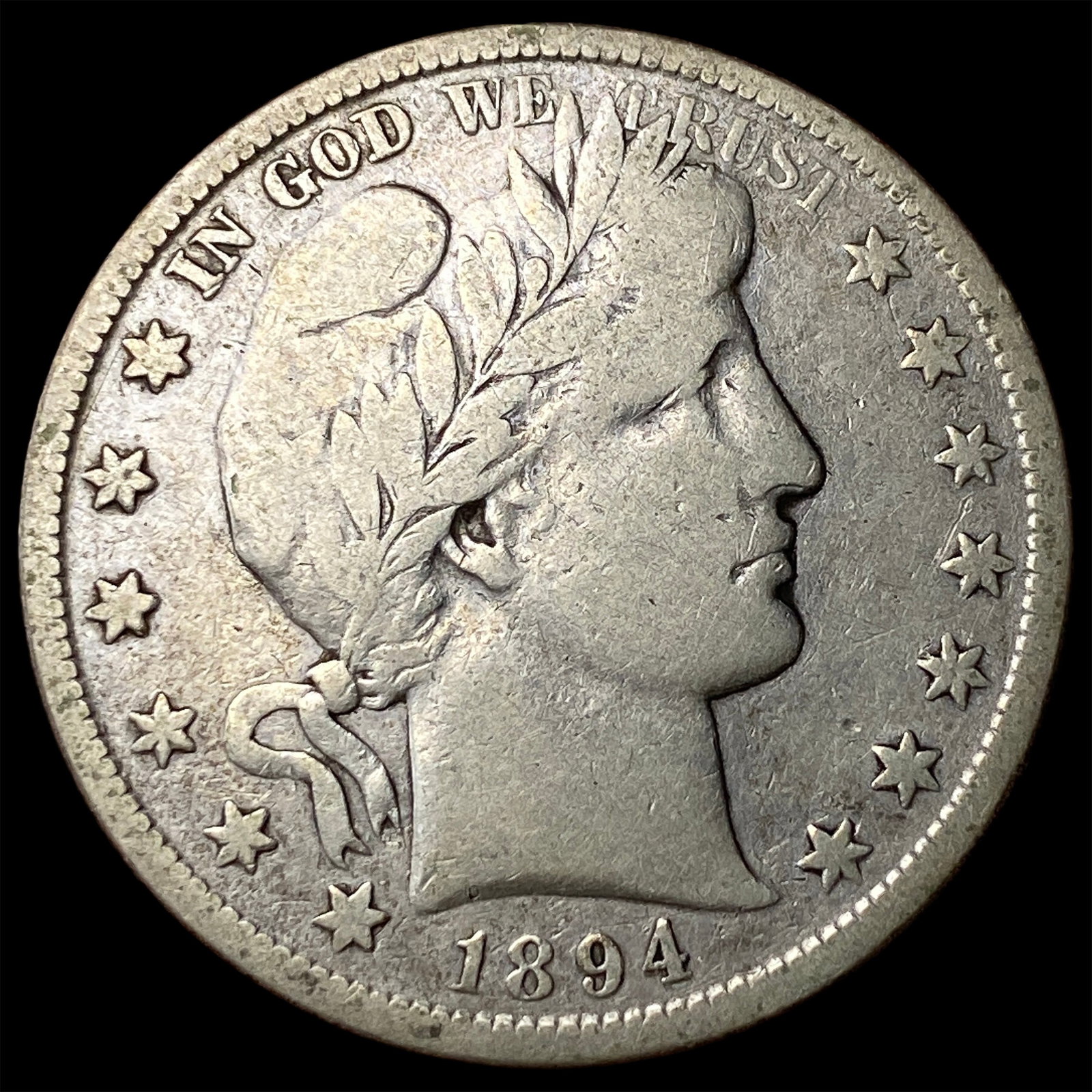 1894-S Silver Barber Half Dollar LIGHTLY CIRCULATED (1 of 2)