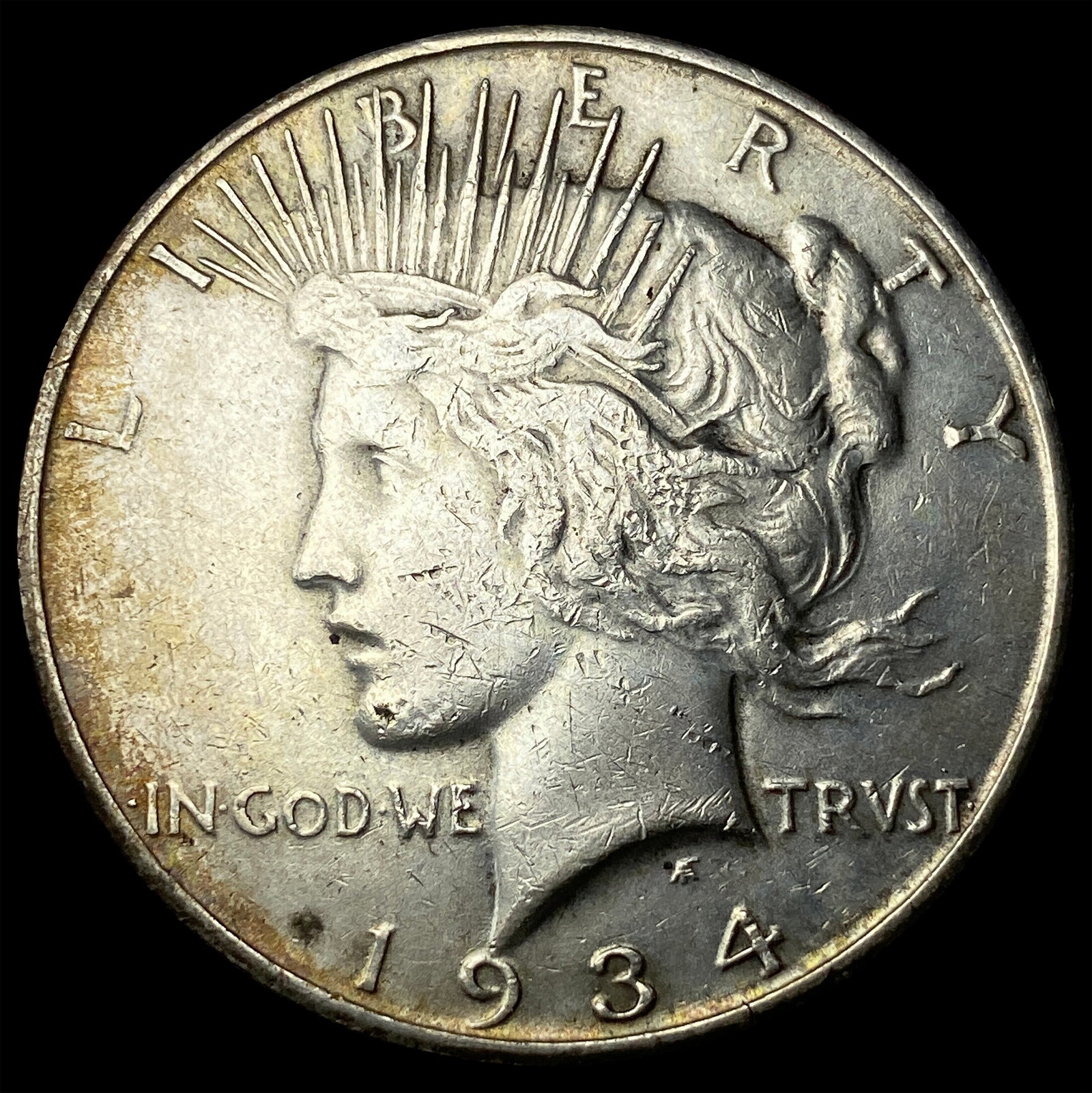 1934-S Peace Silver Dollar NEARLY UNCIRCULATED (1 of 2)