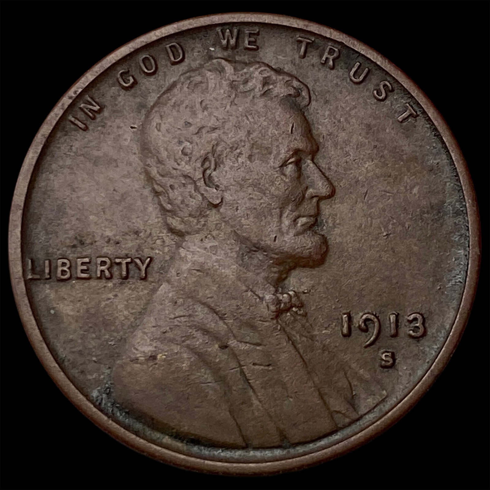 1913-S Lincoln Wheat Cent CLOSELY UNCIRCULATED (1 of 2)
