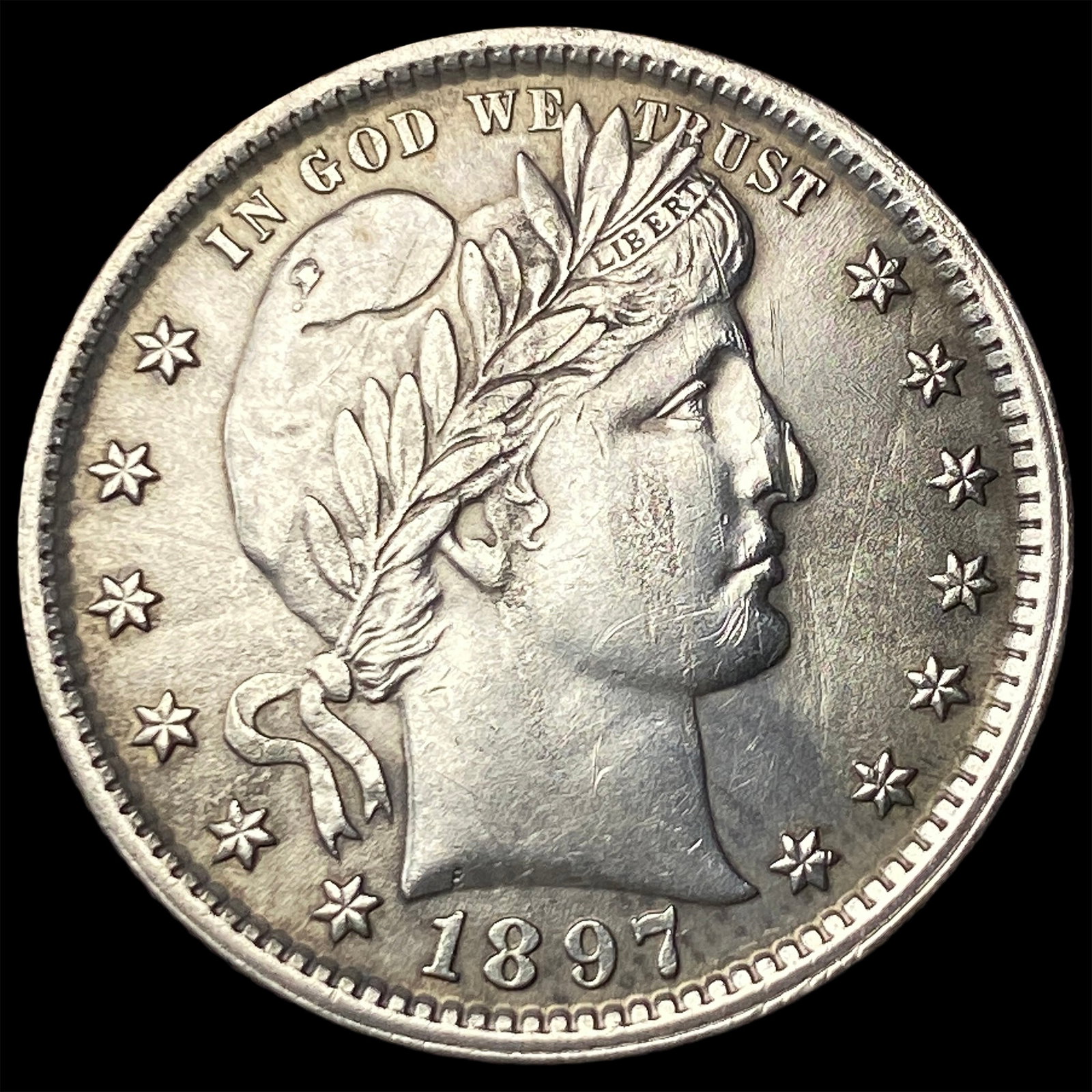 1897 Barber Silver Quarter CLOSELY UNCIRCULATED (1 of 2)