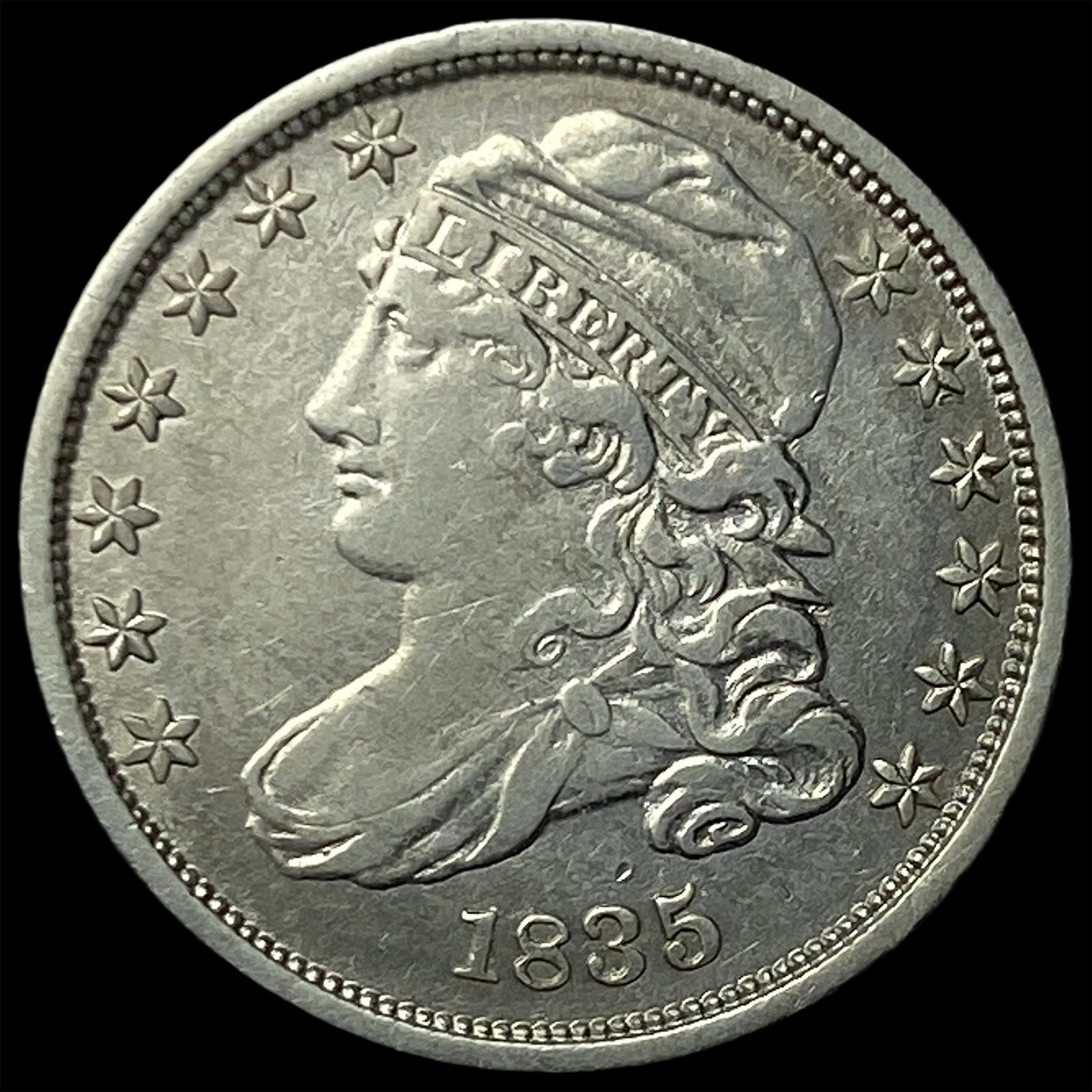 1835 Capped Bust Dime NEARLY UNCIRCULATED (1 of 2)