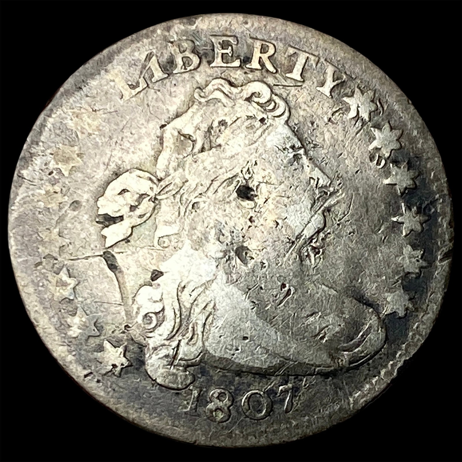 1807 Draped Bust Half Dollar NICELY CIRCULATED (1 of 2)