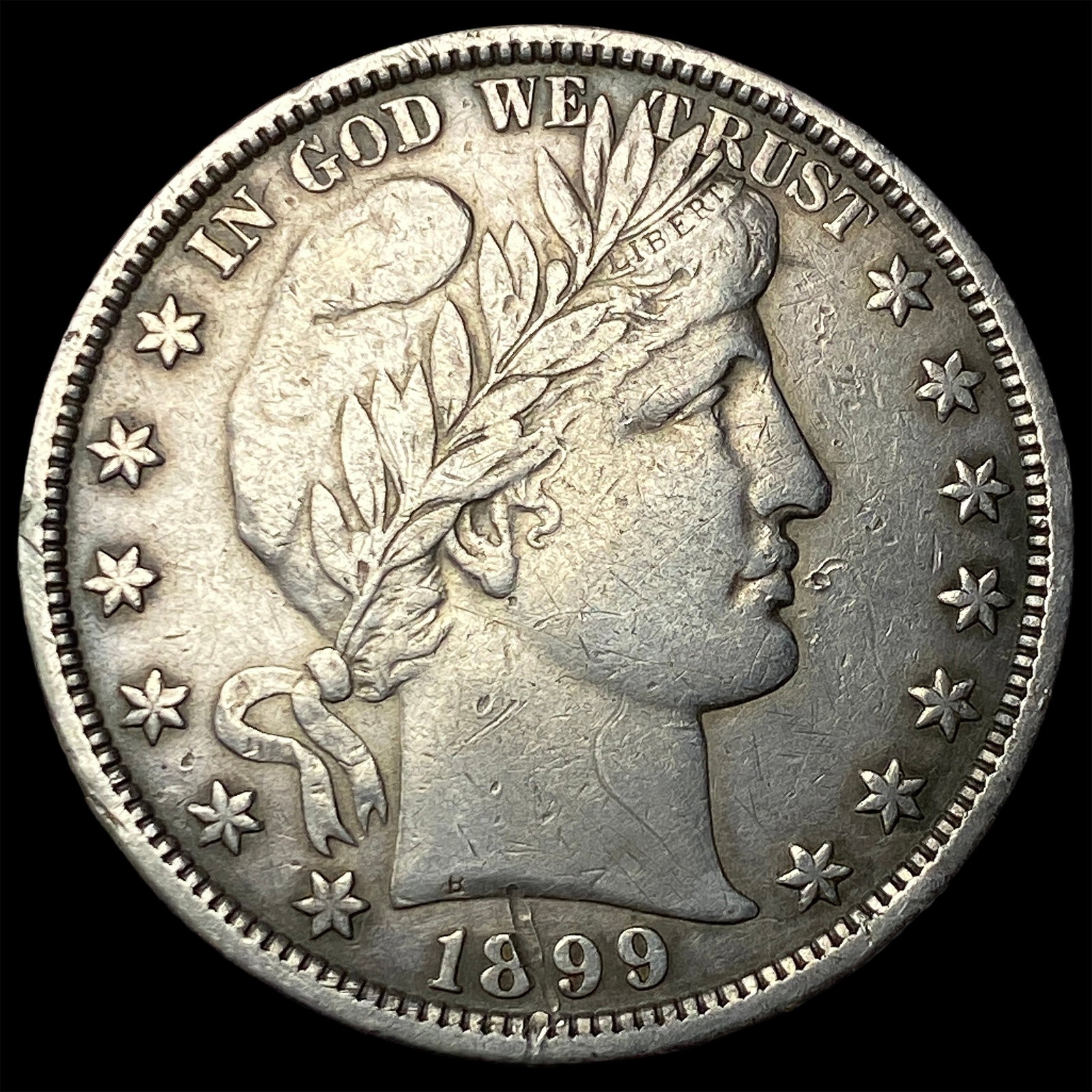 1899 Silver Barber Half Dollar ABOUT UNCIRCULATED (1 of 2)