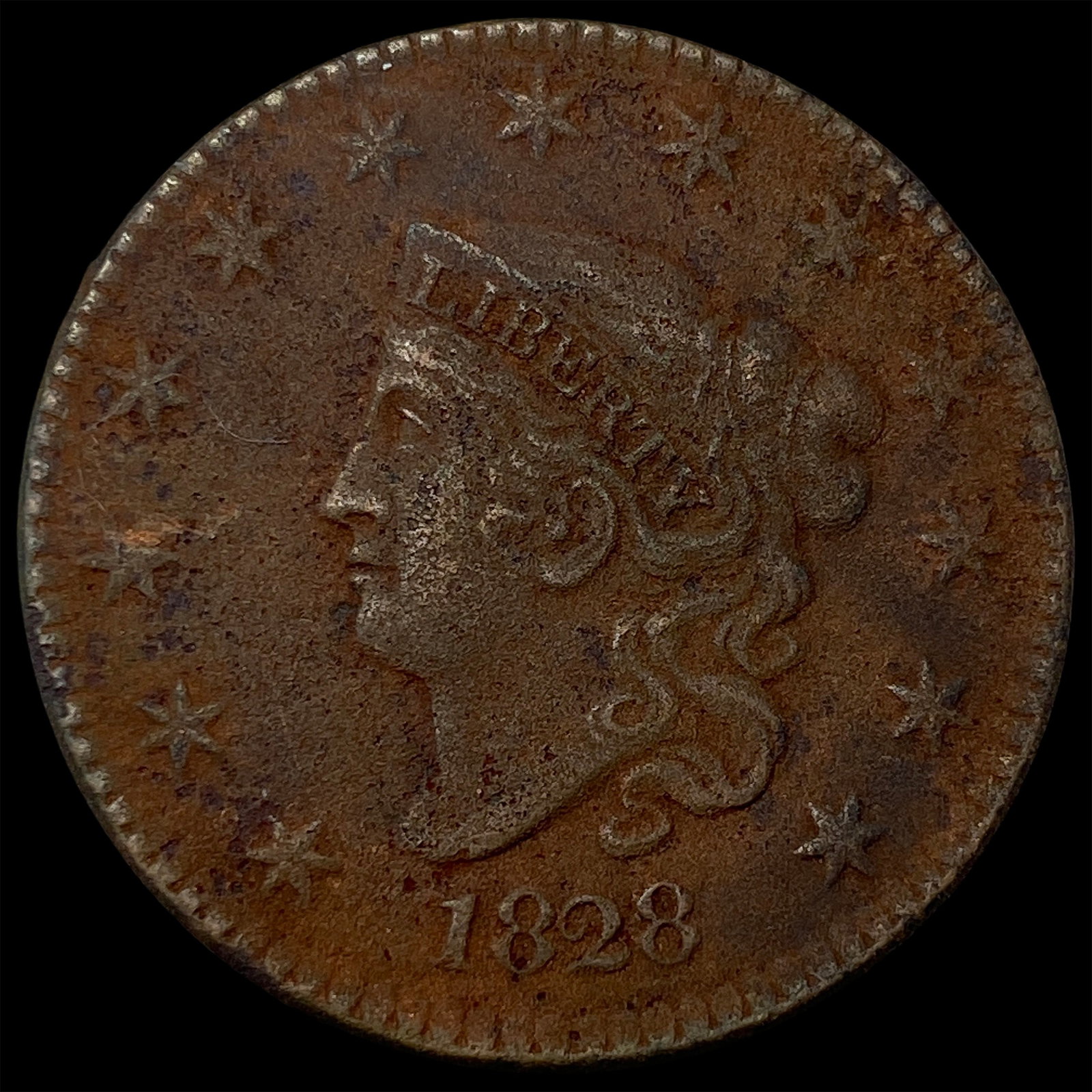 1828 Coronet Head Lg Cent Lg. Narr. Dt. HIGH GRADE (1 of 2)