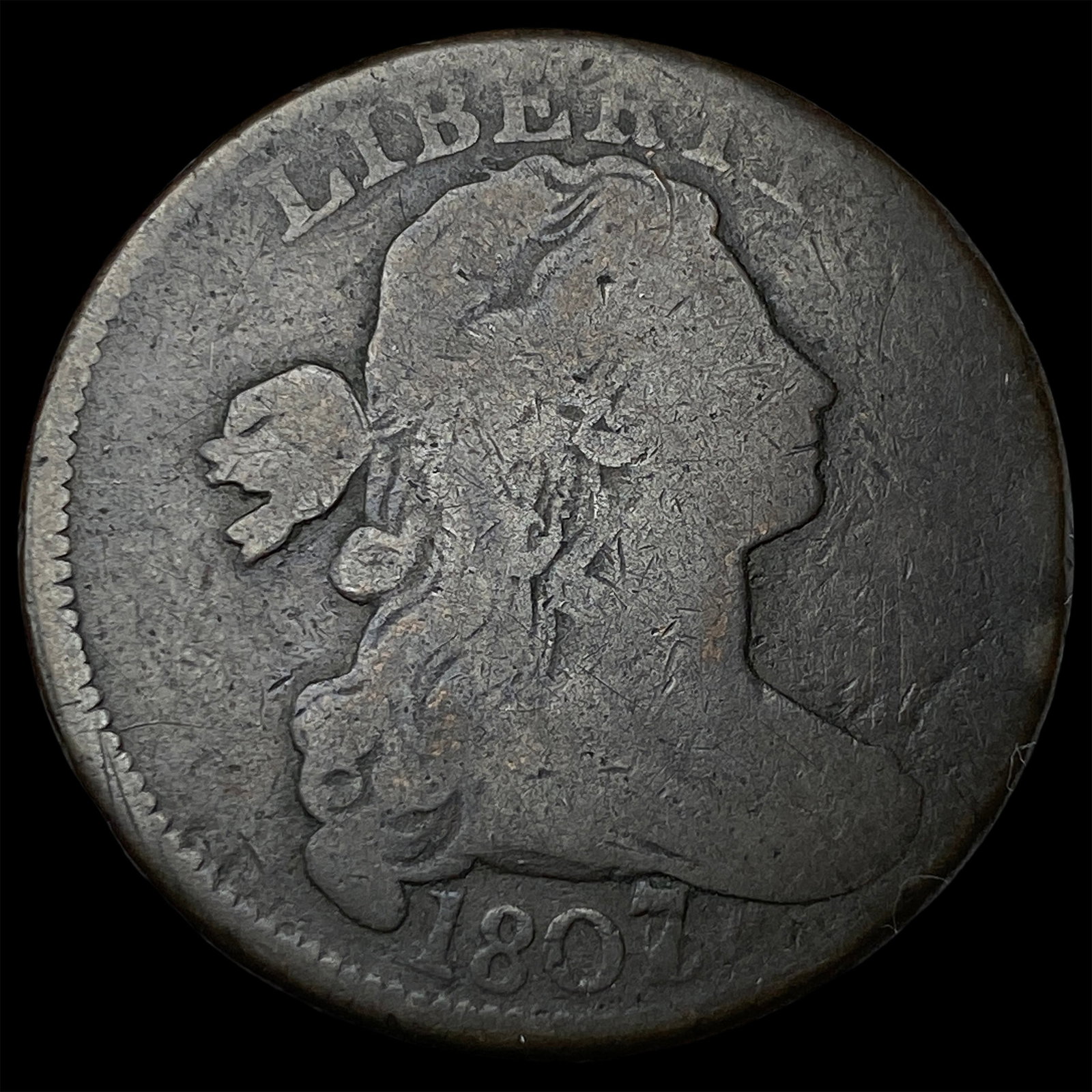 1807 Draped Bust Large Cent NICELY CIRCULATED (1 of 2)