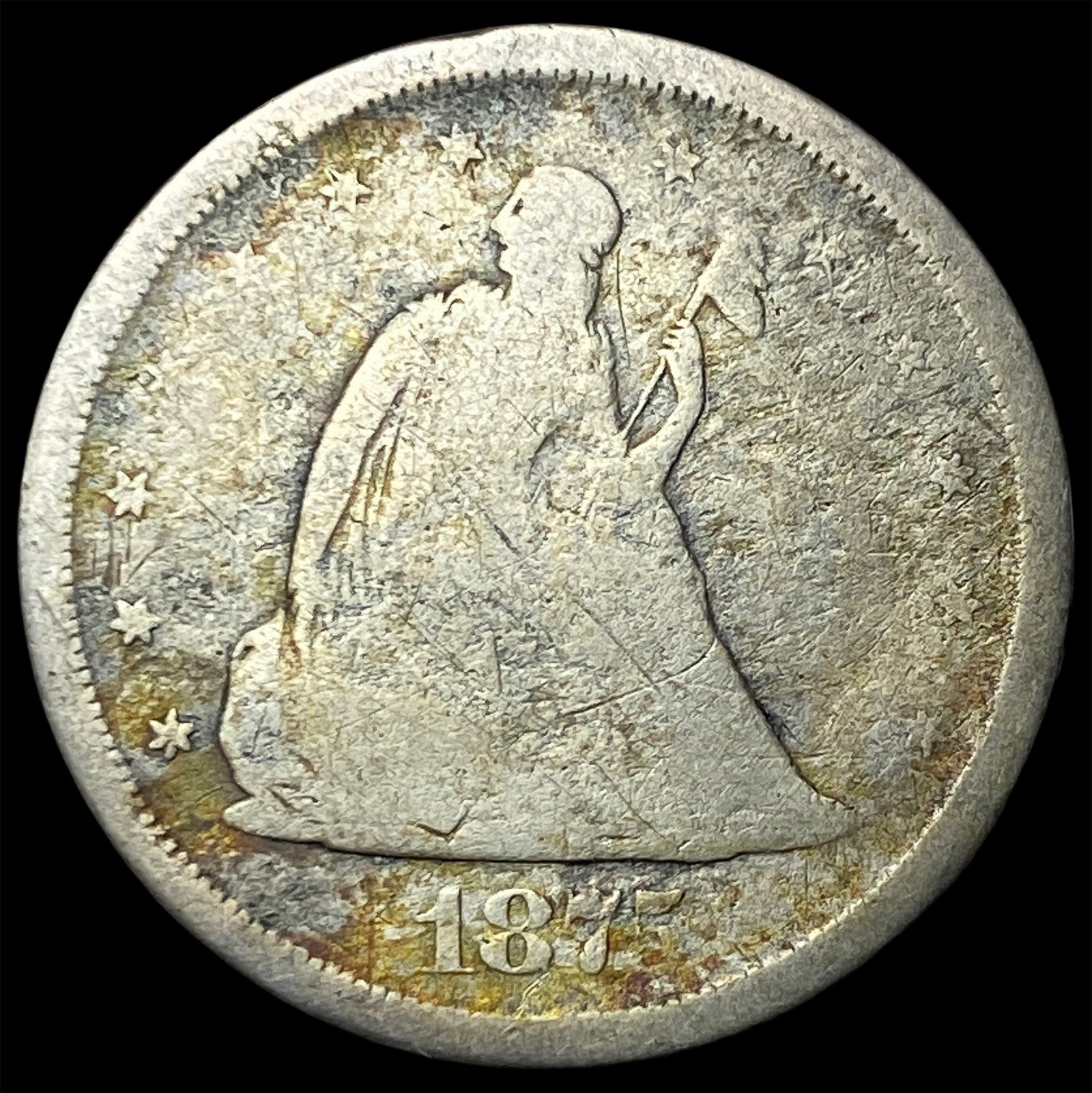 1875-S Seated Liberty Half Dollar NICELY CIRCULATED: 1875-S Seated Liberty Half Dollar NICELY CIRCULATED