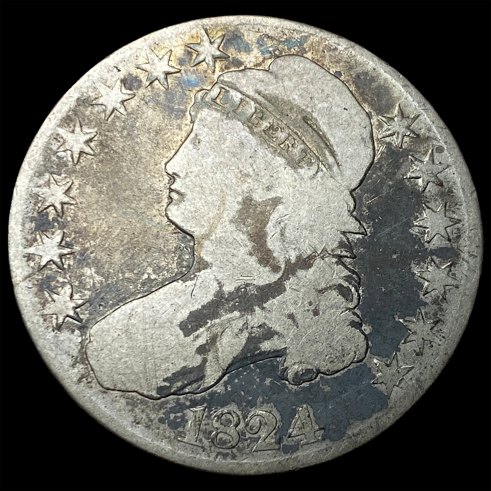 1824 Capped Bust Half Dollar NICELY CIRCULATED (1 of 2)