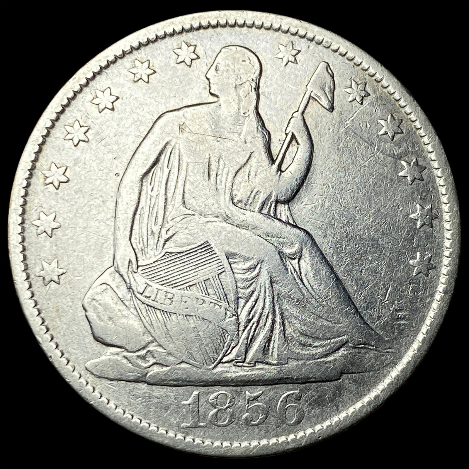 1856-O Seated Liberty Half Dollar LIGHTLY CIRCULATED (1 of 2)