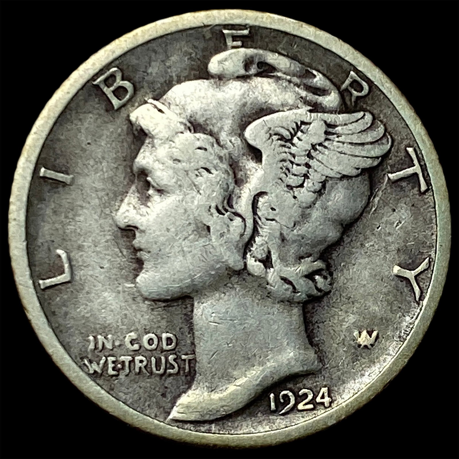 1924-S Silver Mercury Dime SUPERB GEM BU (1 of 2)