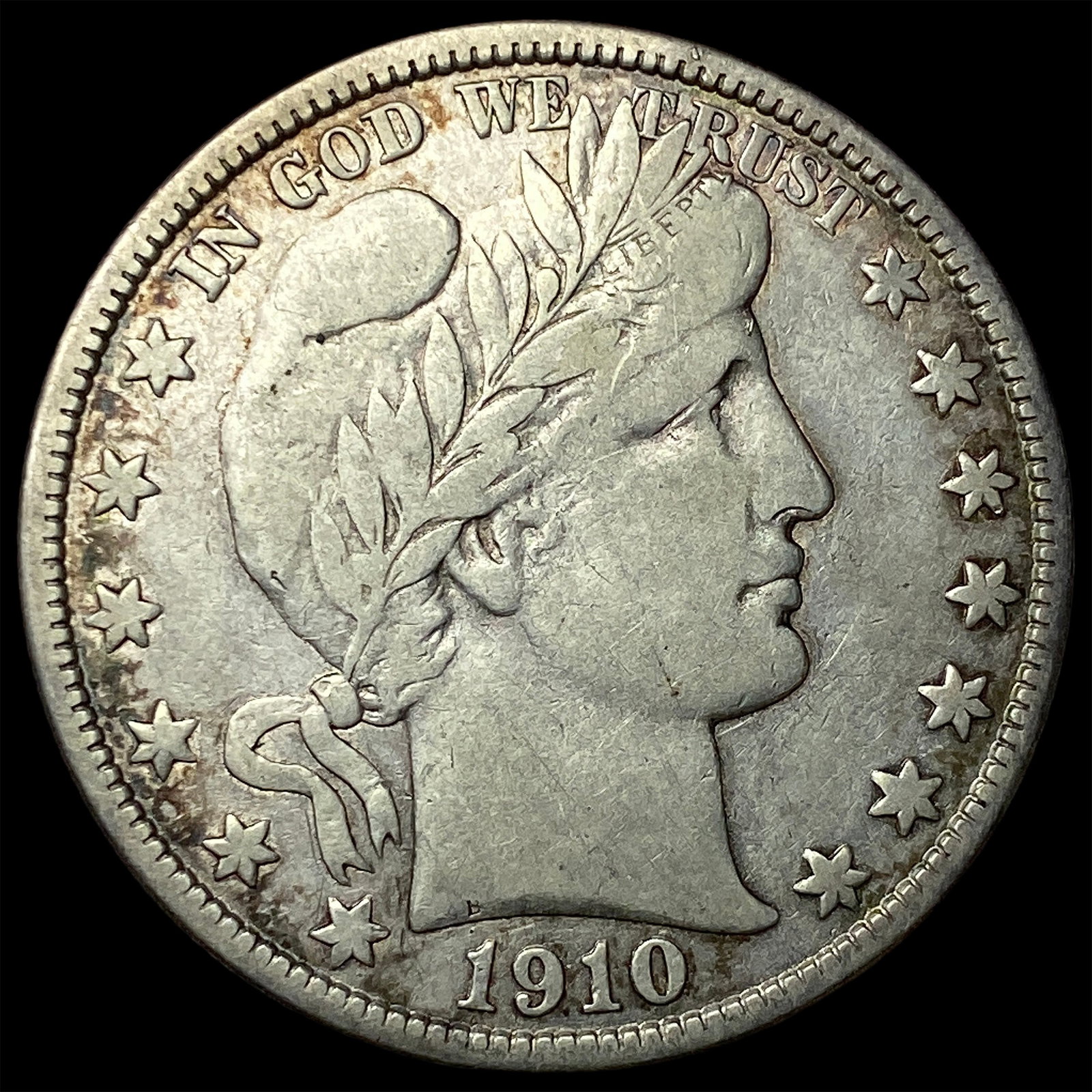 1910-S Silver Barber Half Dollar LIGHTLY CIRCULATED (1 of 2)