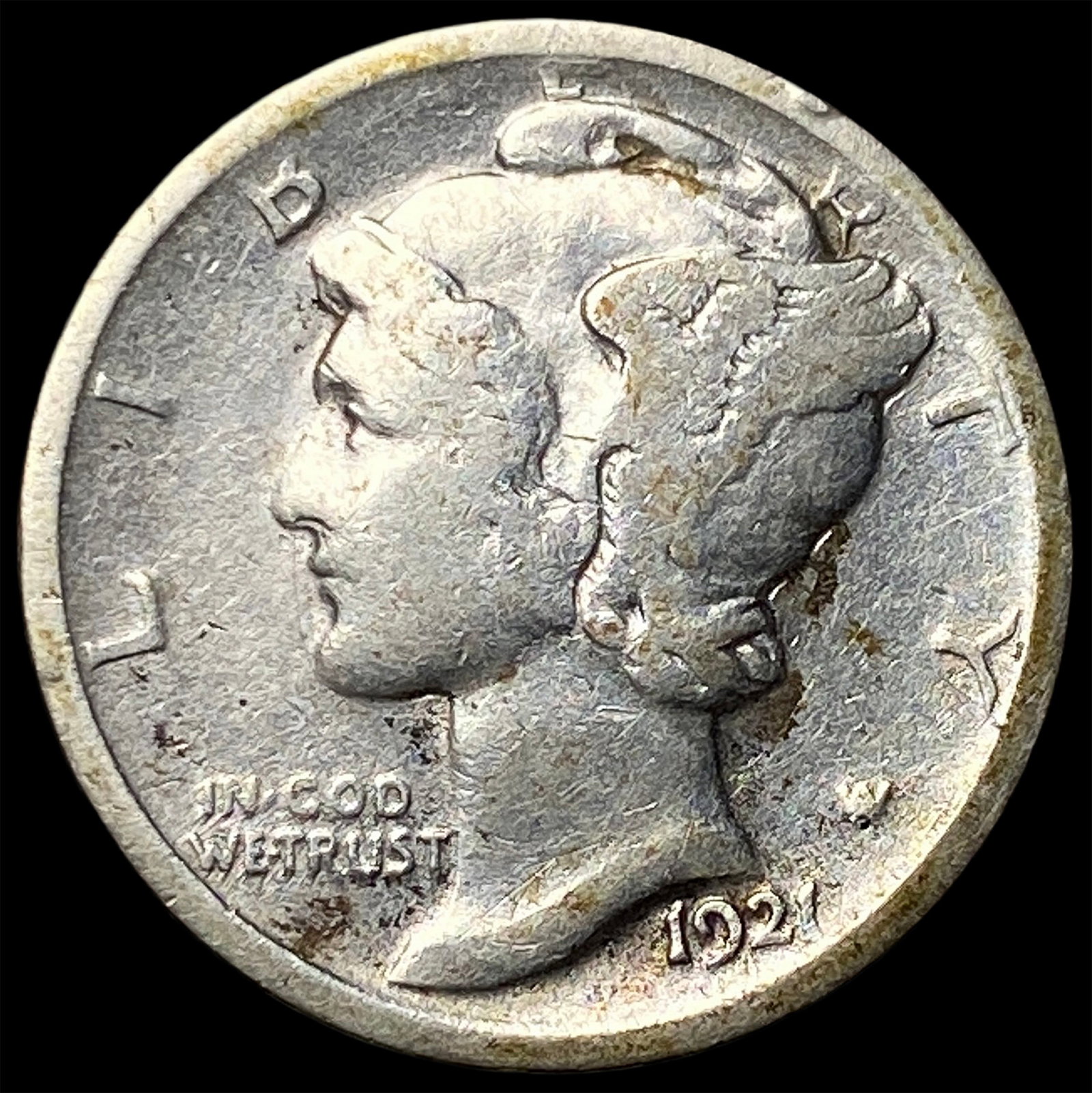 1921 Mercury Dime LIGHTLY CIRCULATED (1 of 2)