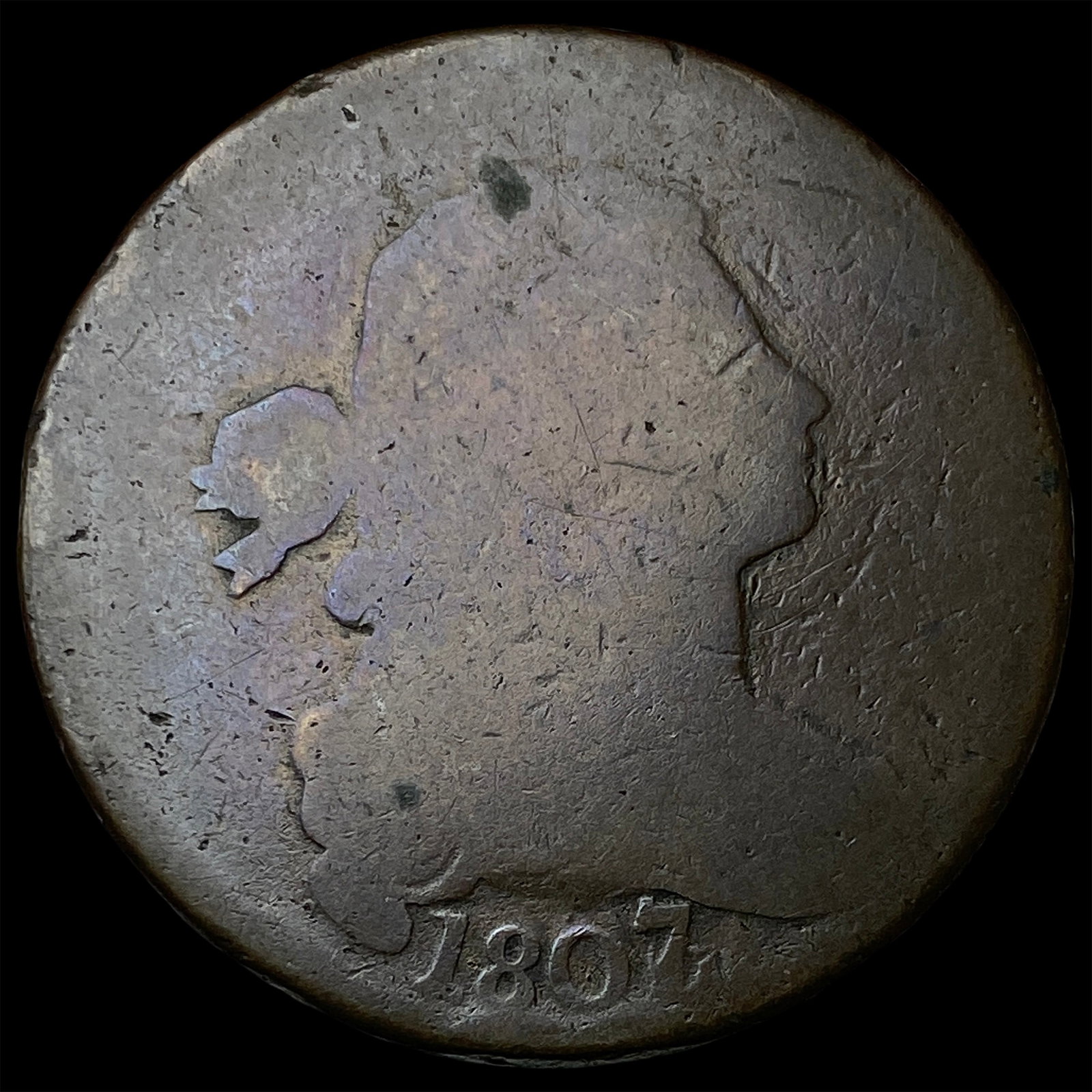 1807 Draped Bust Large Cent NICELY CIRCULATED (1 of 2)