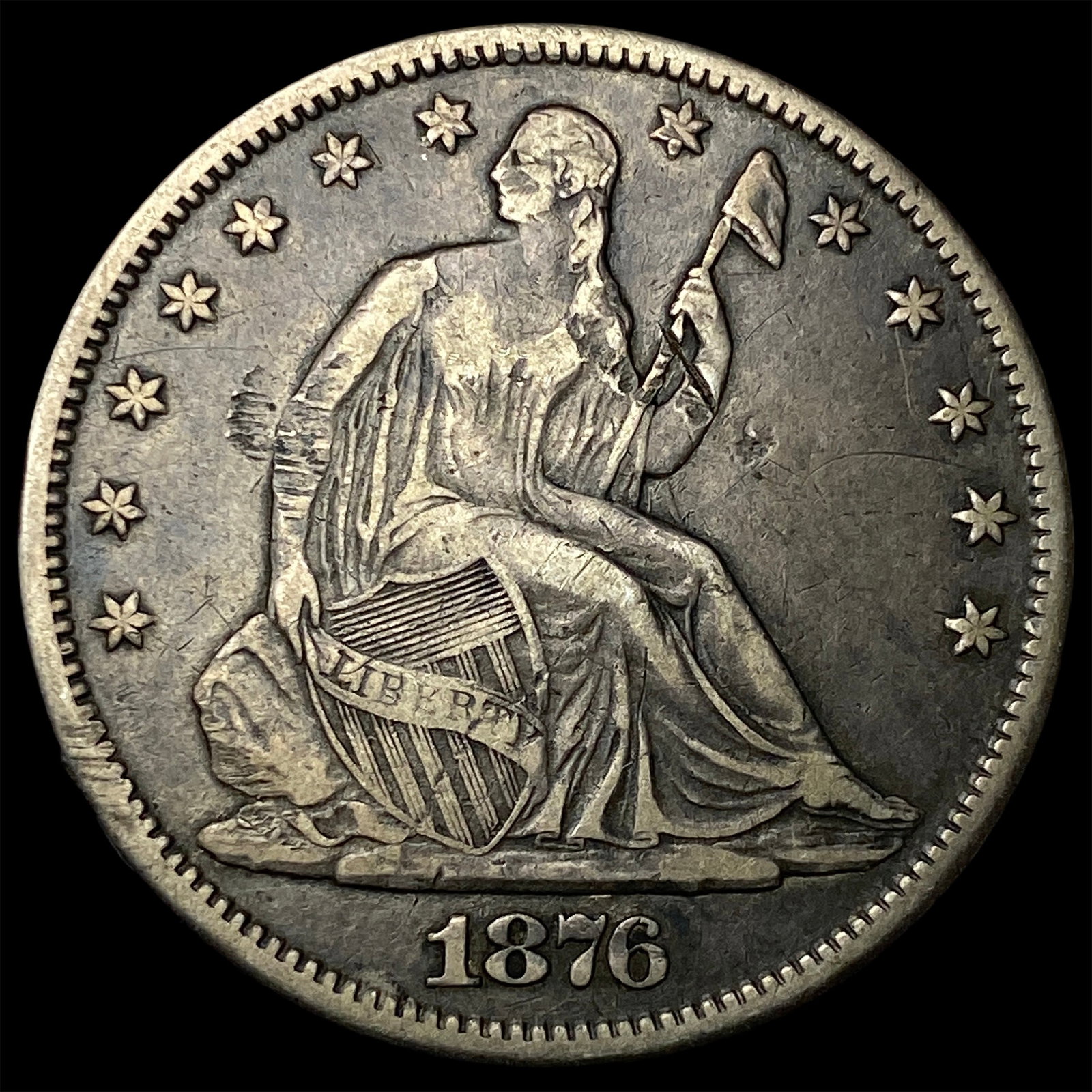1876-CC Silver Half Dollar NEARLY UNCIRCULATED (1 of 2)