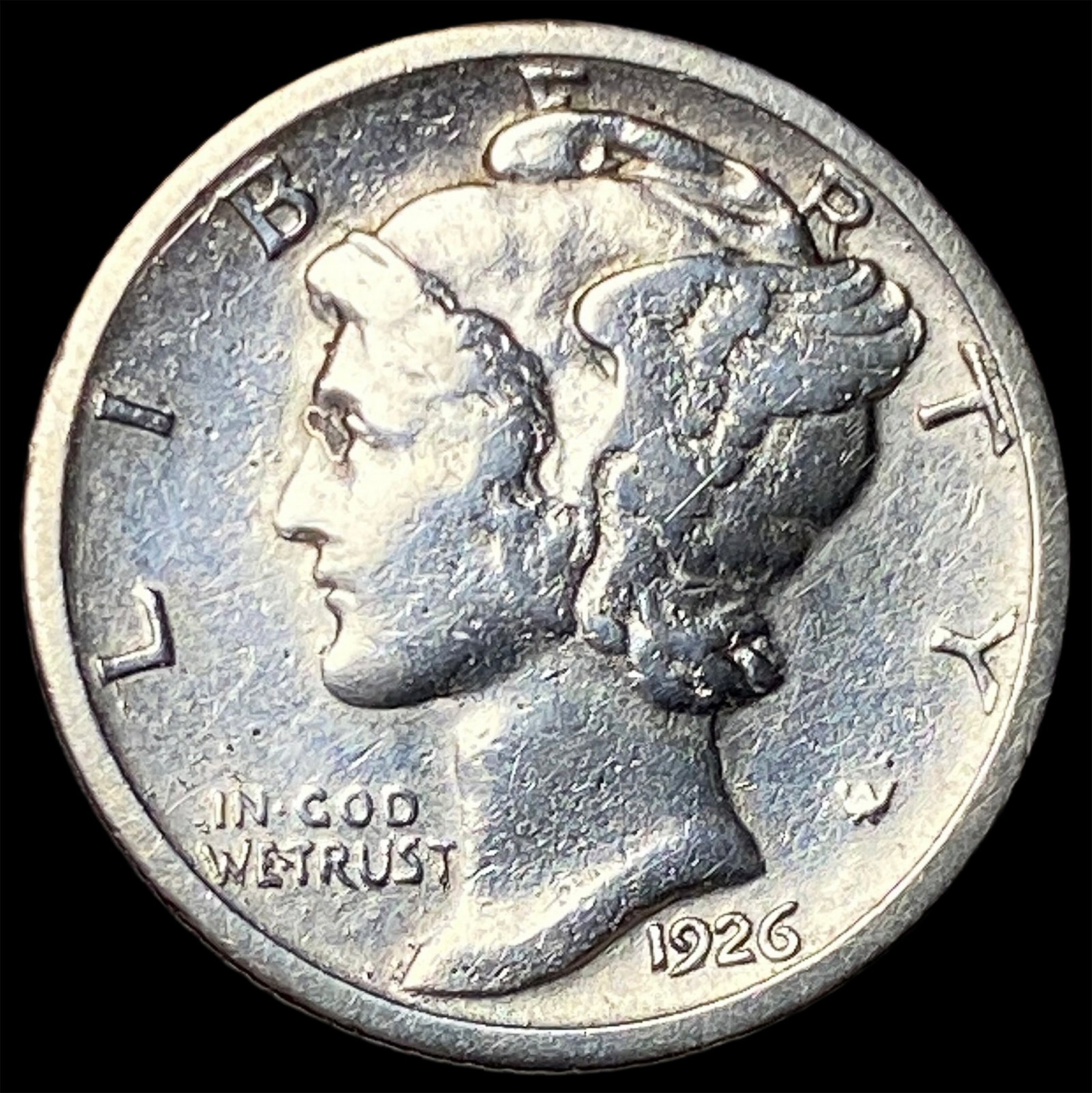 1926-S Silver Mercury Dime NEARLY UNCIRCULATED (1 of 2)