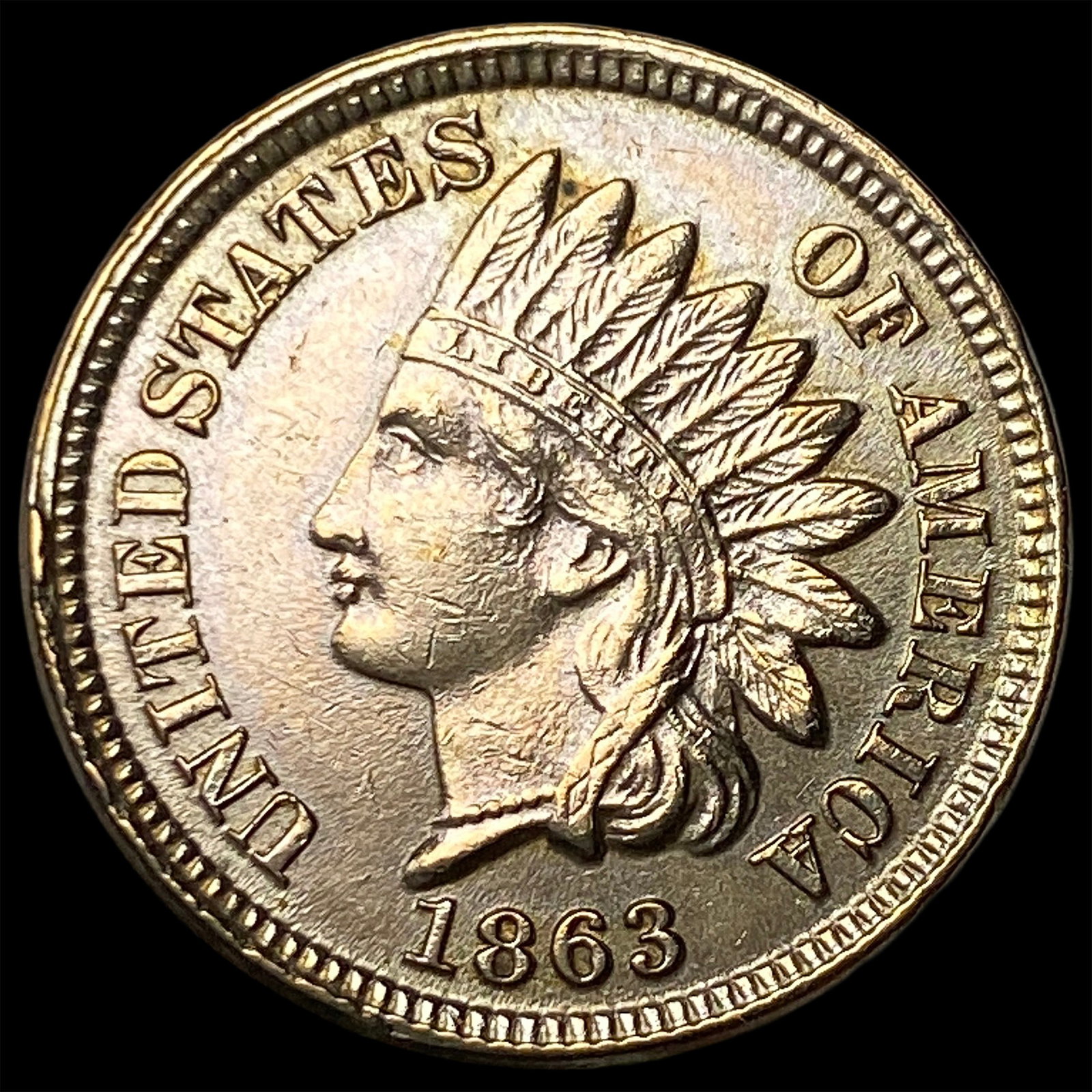 1863 Indian Head Cent CLOSELY UNCIRCULATED (1 of 2)