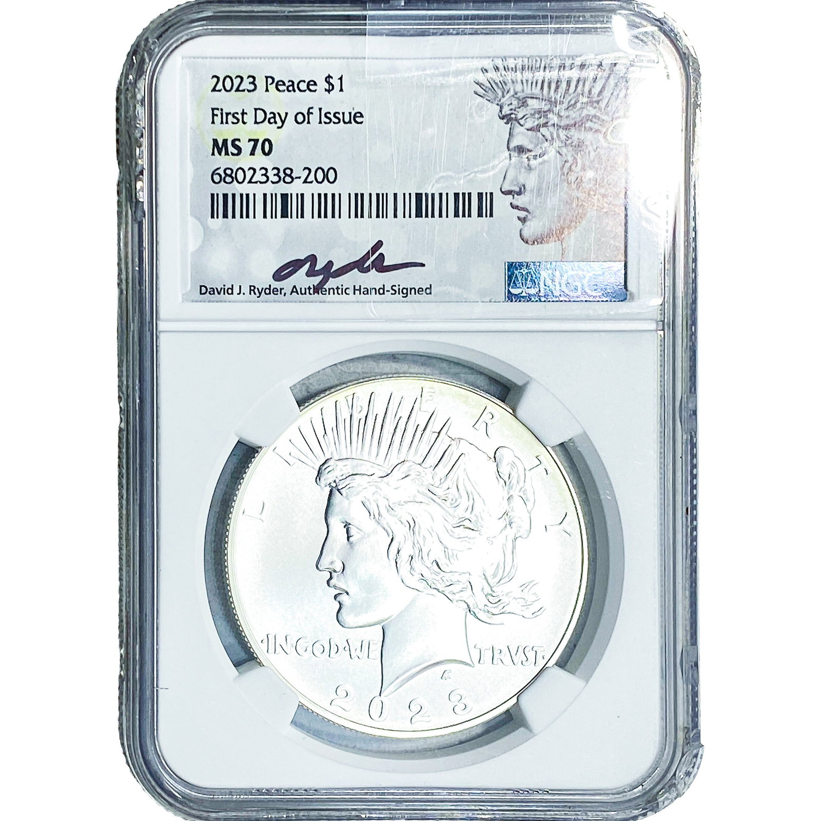 2023 Silver Peace Dollar NGC MS70 1st Day of Issue (1 of 2)
