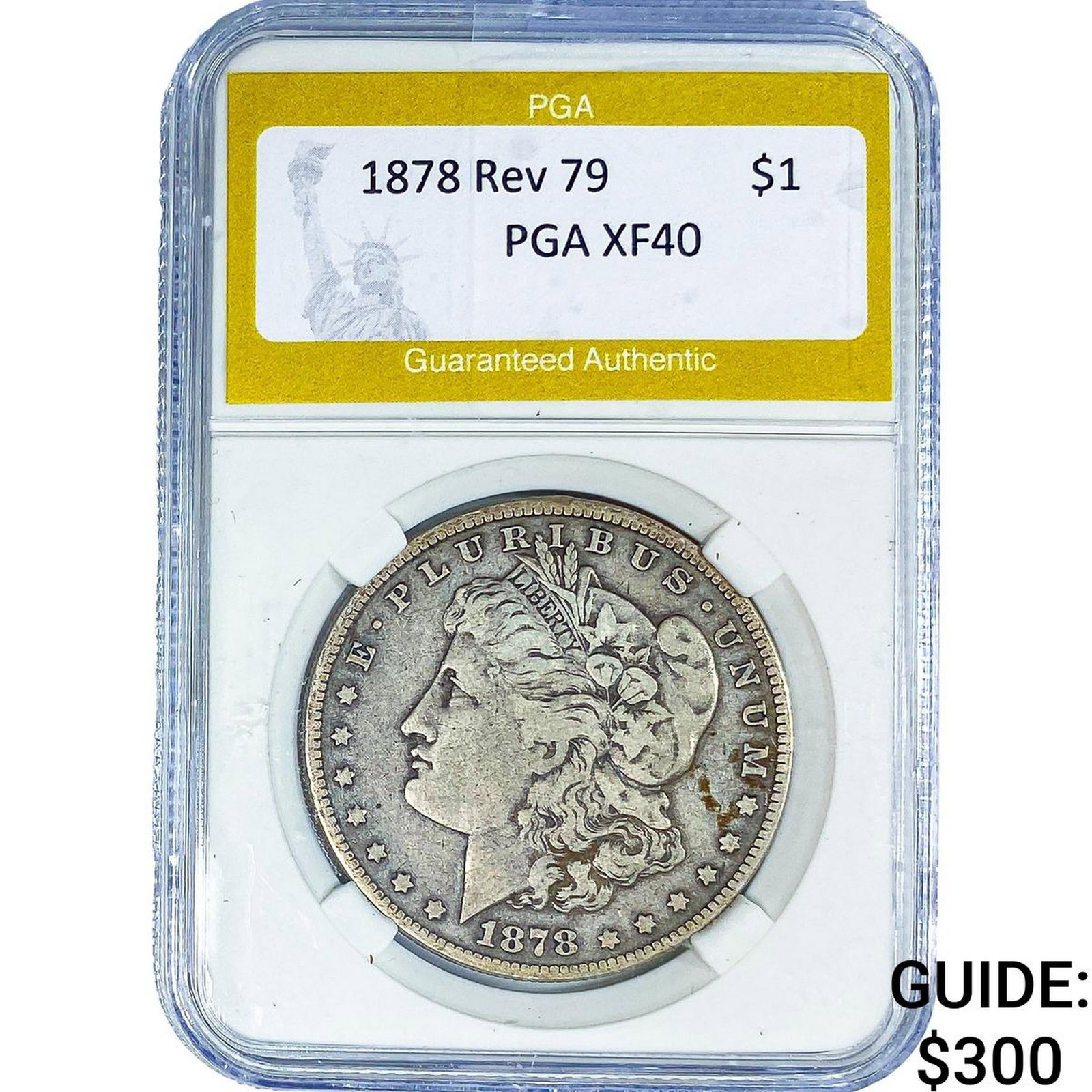 1878 Rev 79 Morgan Silver Dollar PGA XF40: 1878 Rev 79 Morgan Silver Dollar PGA XF40