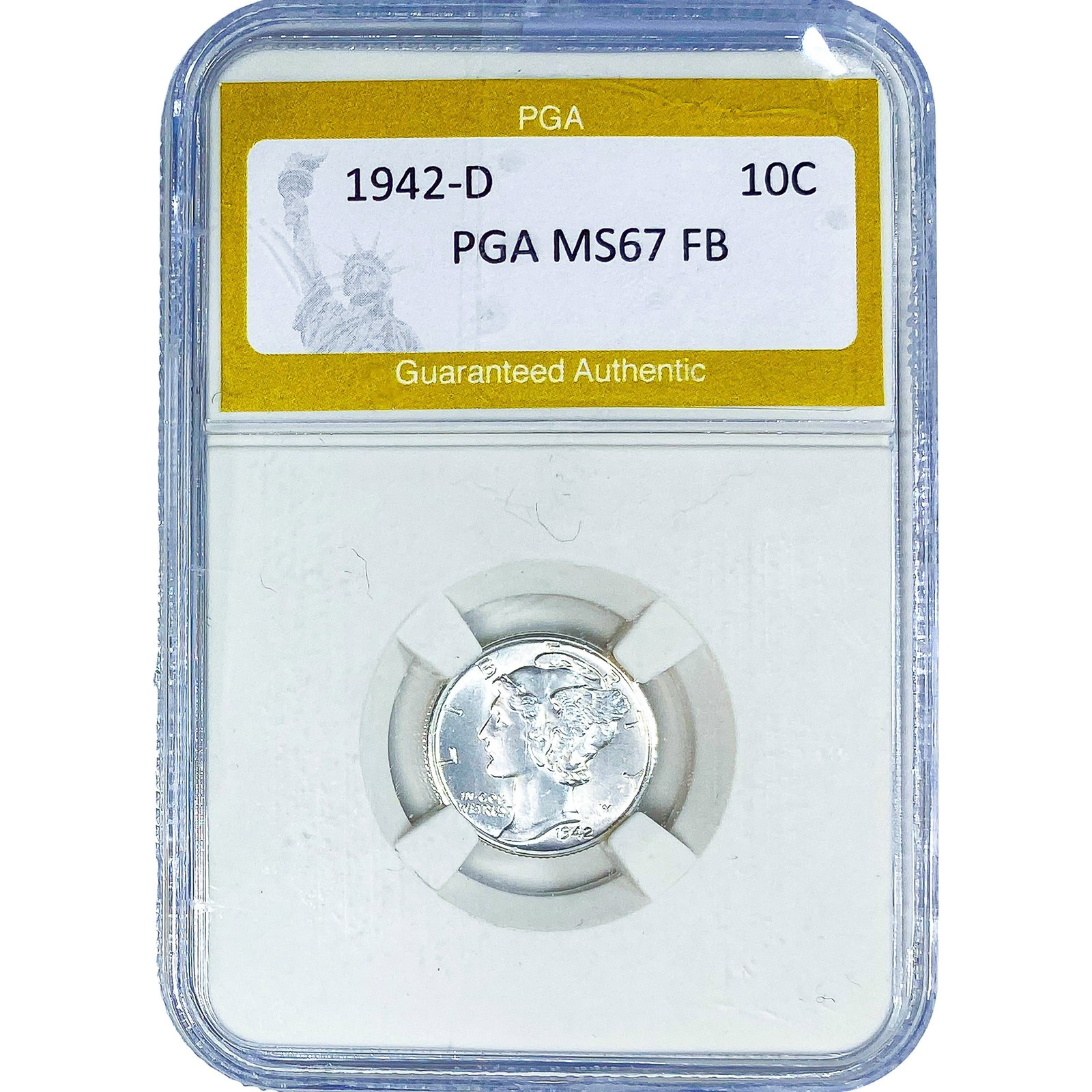 1942-D Mercury Silver Dime PGA MS67 FB (1 of 2)