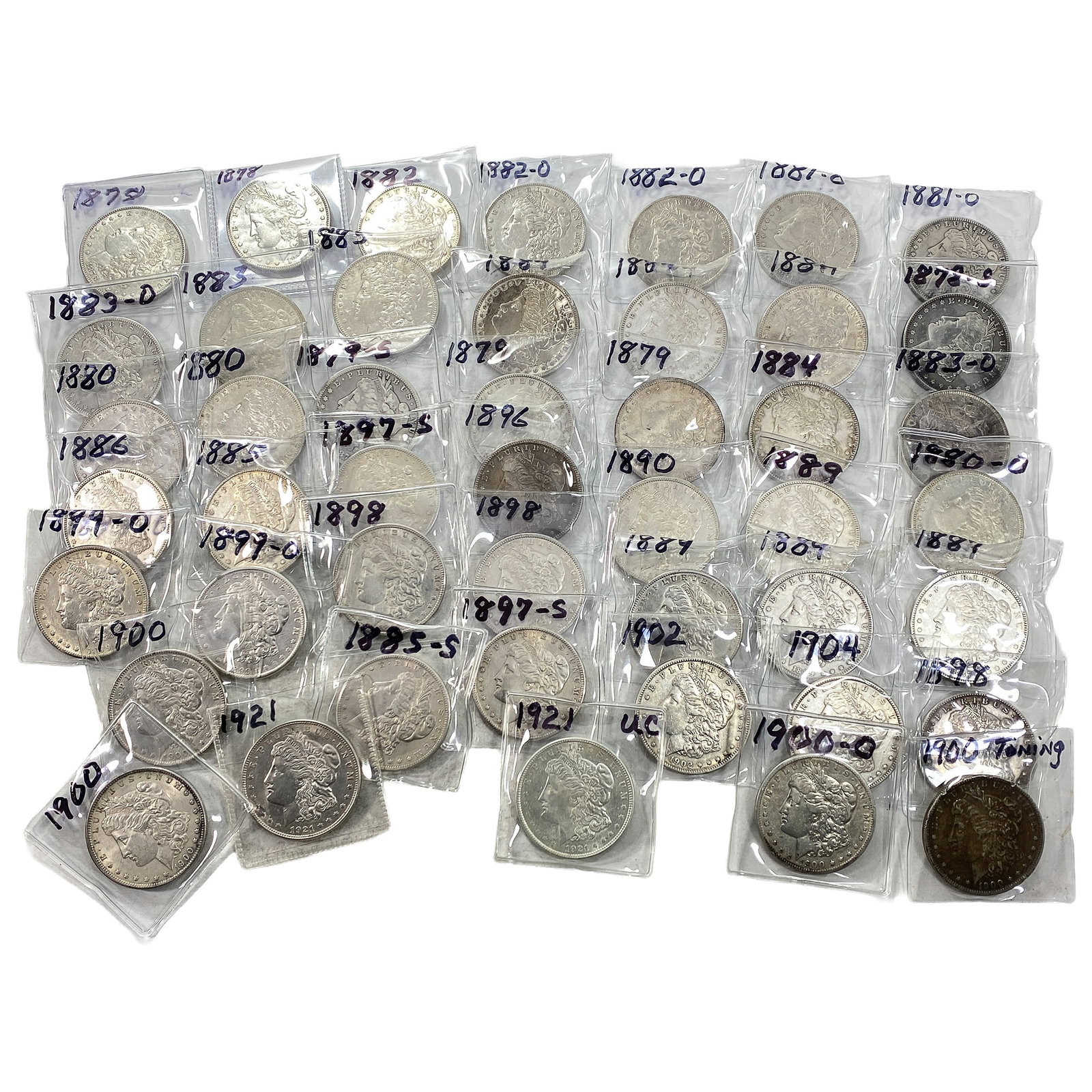 [50 Coins] 1878-1921 Morgan Silver Dollar (1 of 2)