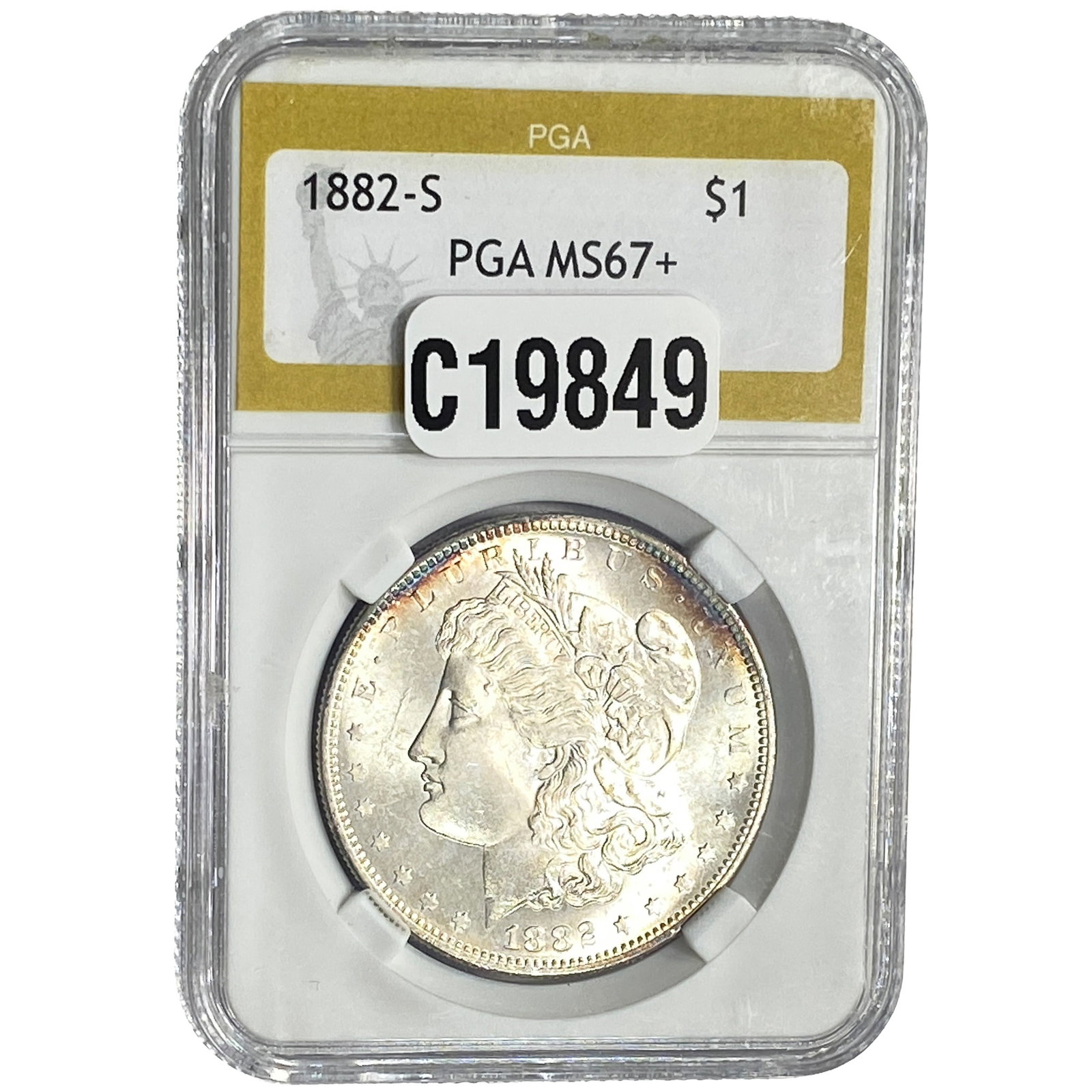1882-S Morgan Silver Dollar PGA MS67+: 1882-S Morgan Silver Dollar PGA MS67+