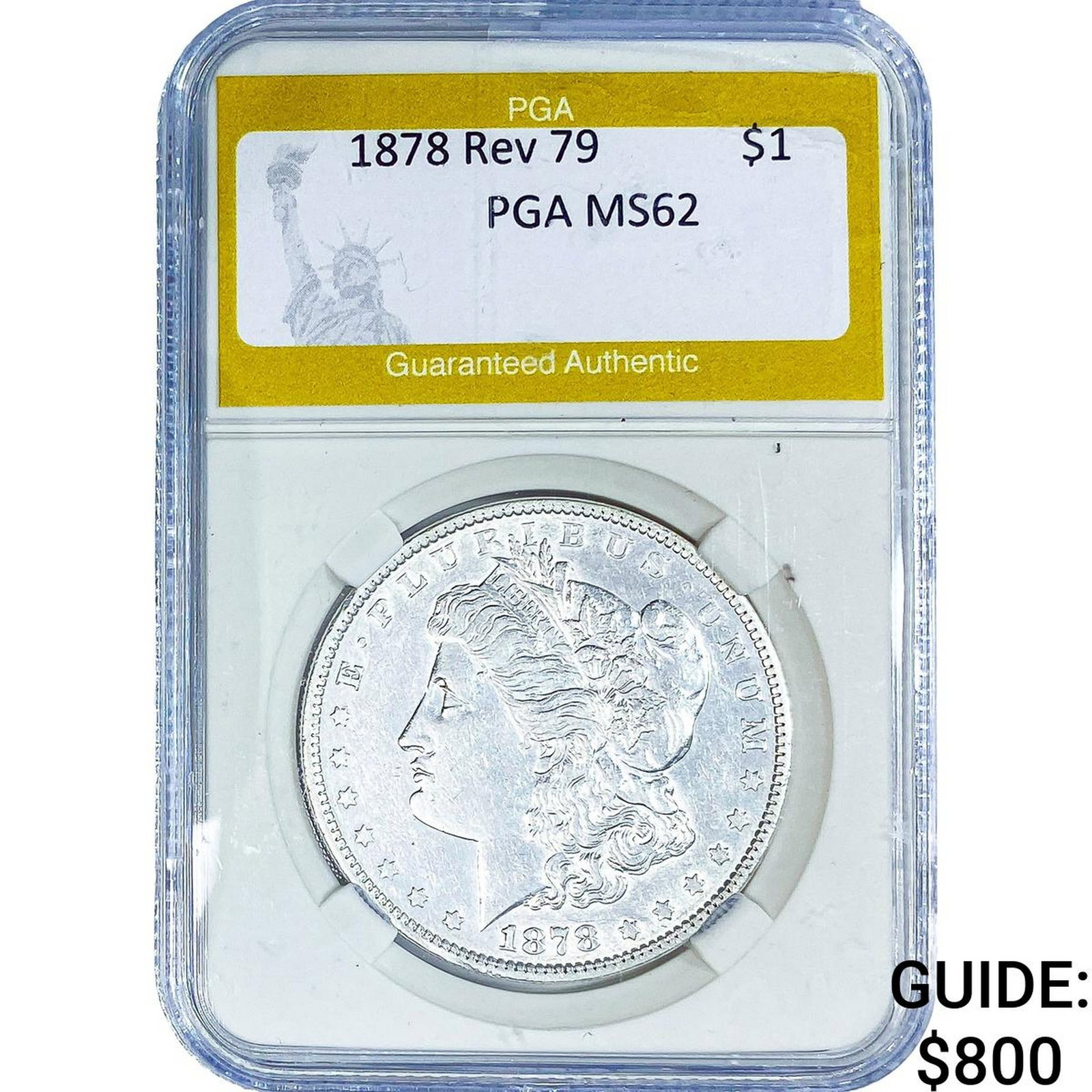 1878 Rev 79 Morgan Silver Dollar PGA MS62 (1 of 2)