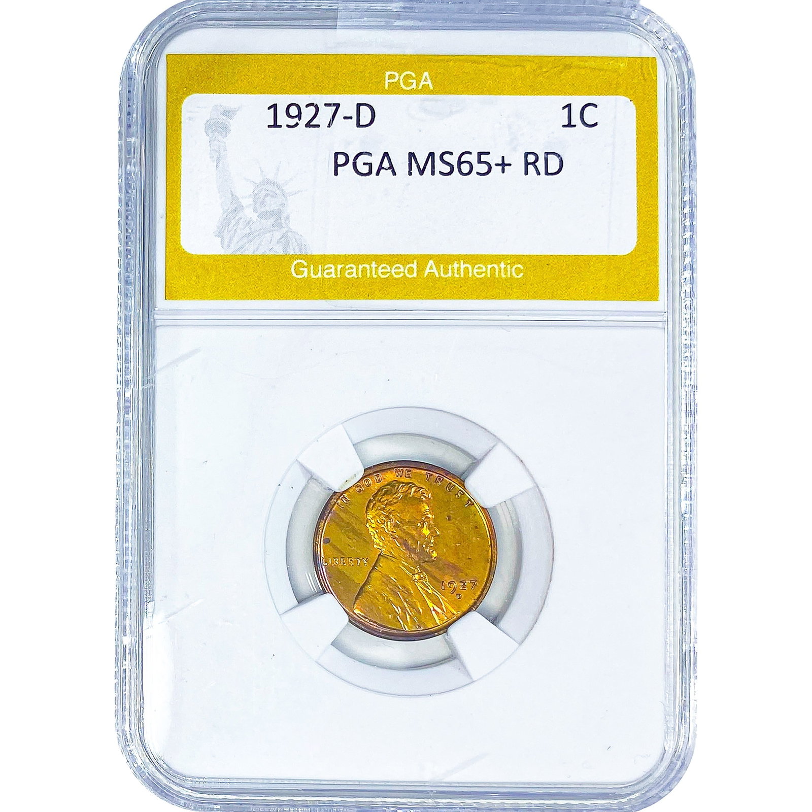 1927-D Wheat Cent PGA MS65+ RD (1 of 2)