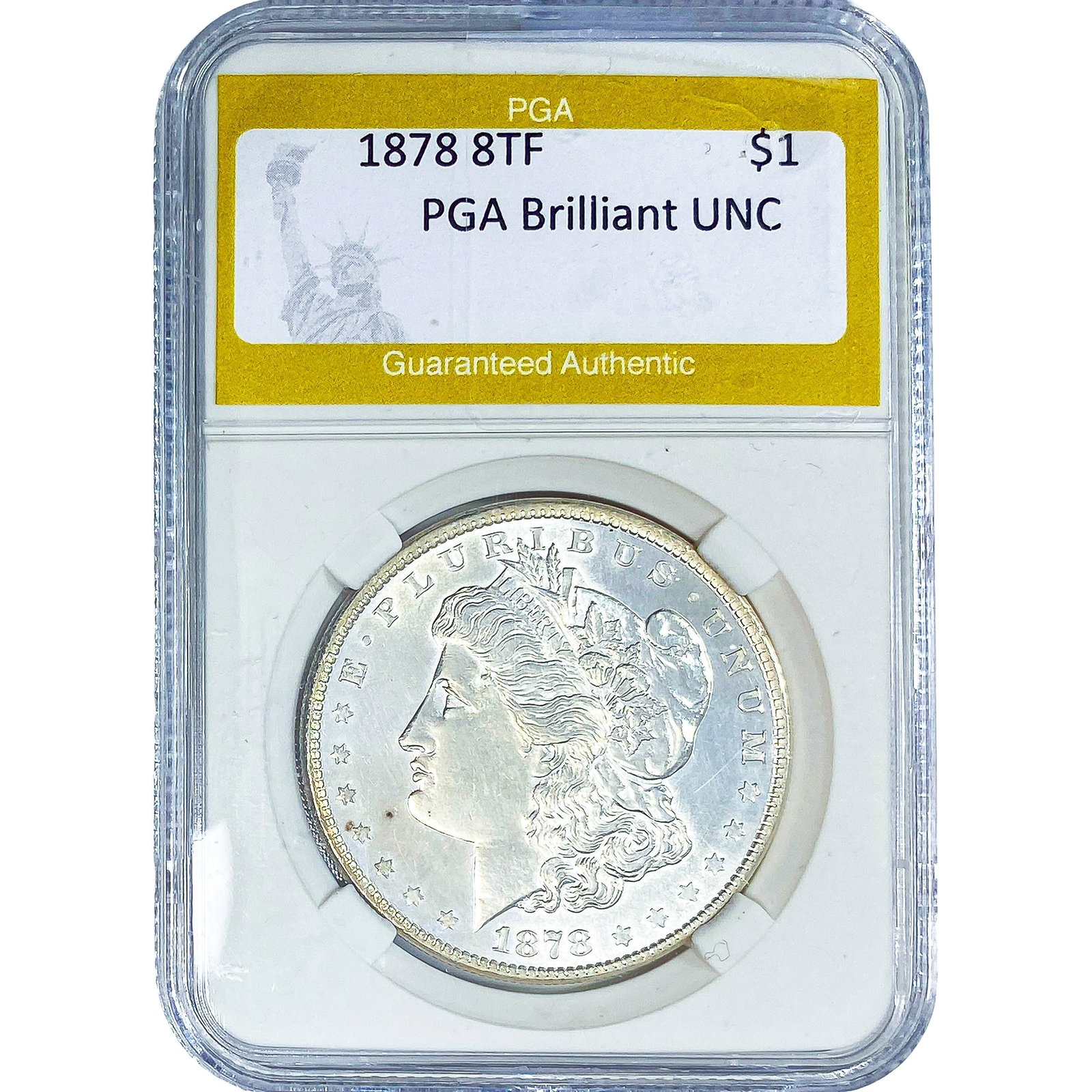 1878 8TF Morgan Silver Dollar PGA Brilliant UNC (1 of 2)