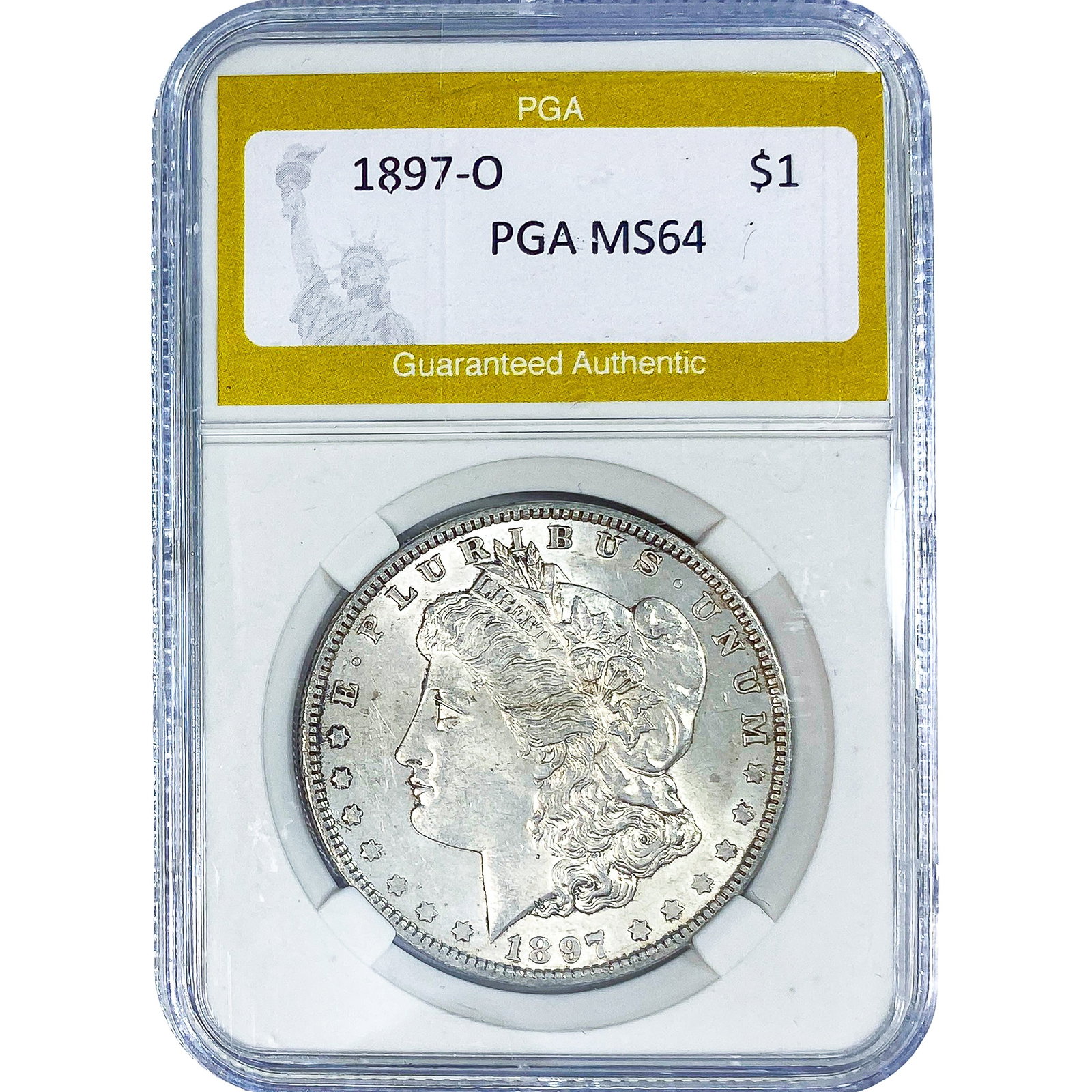 1897-O Morgan Silver Dollar PGA MS64: 1897-O Morgan Silver Dollar PGA MS64