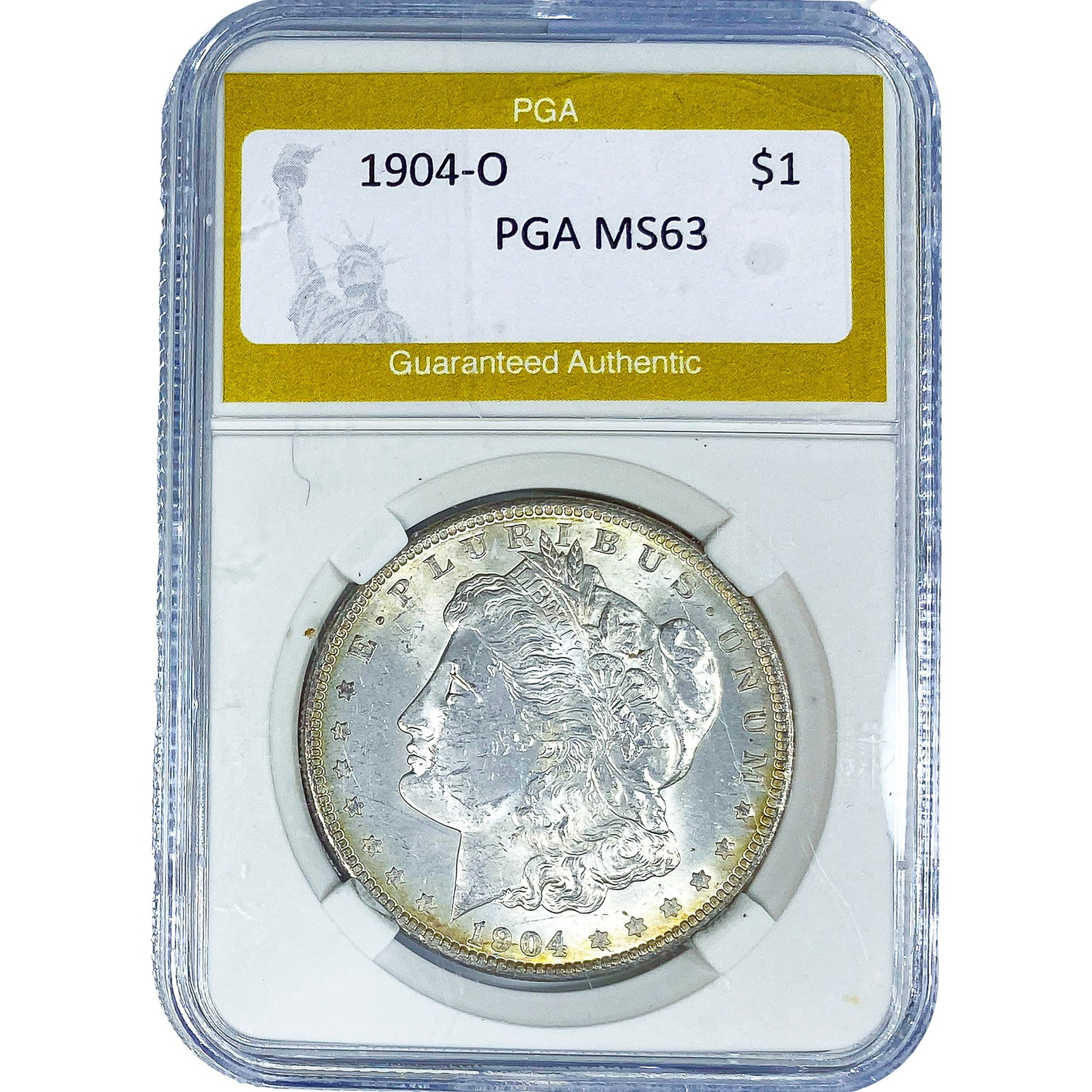1904-O Morgan Silver Dollar PGA MS63: 1904-O Morgan Silver Dollar PGA MS63