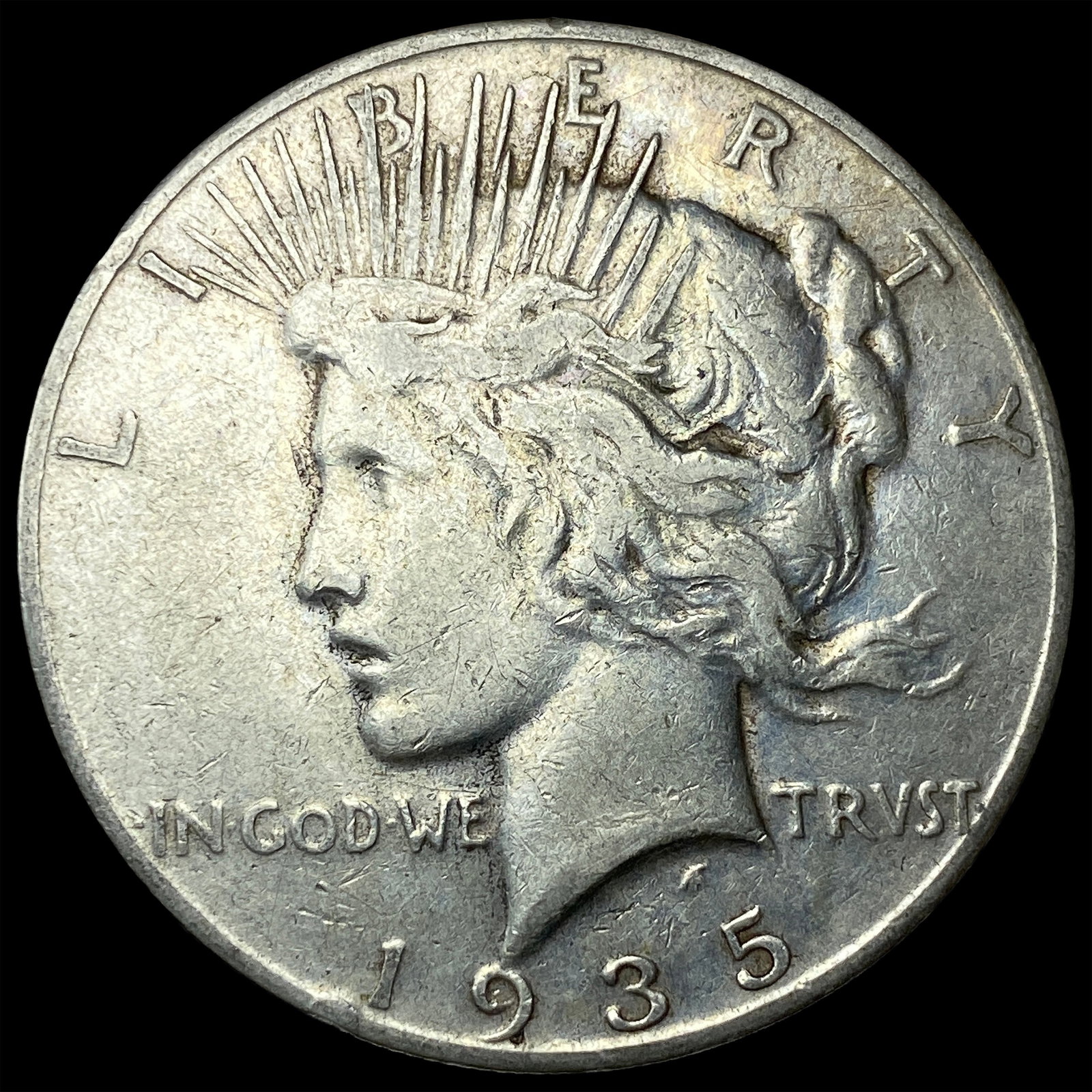 1935-S Silver Peace Dollar NEARLY UNCIRCULATED: 1935-S Silver Peace Dollar NEARLY UNCIRCULATED