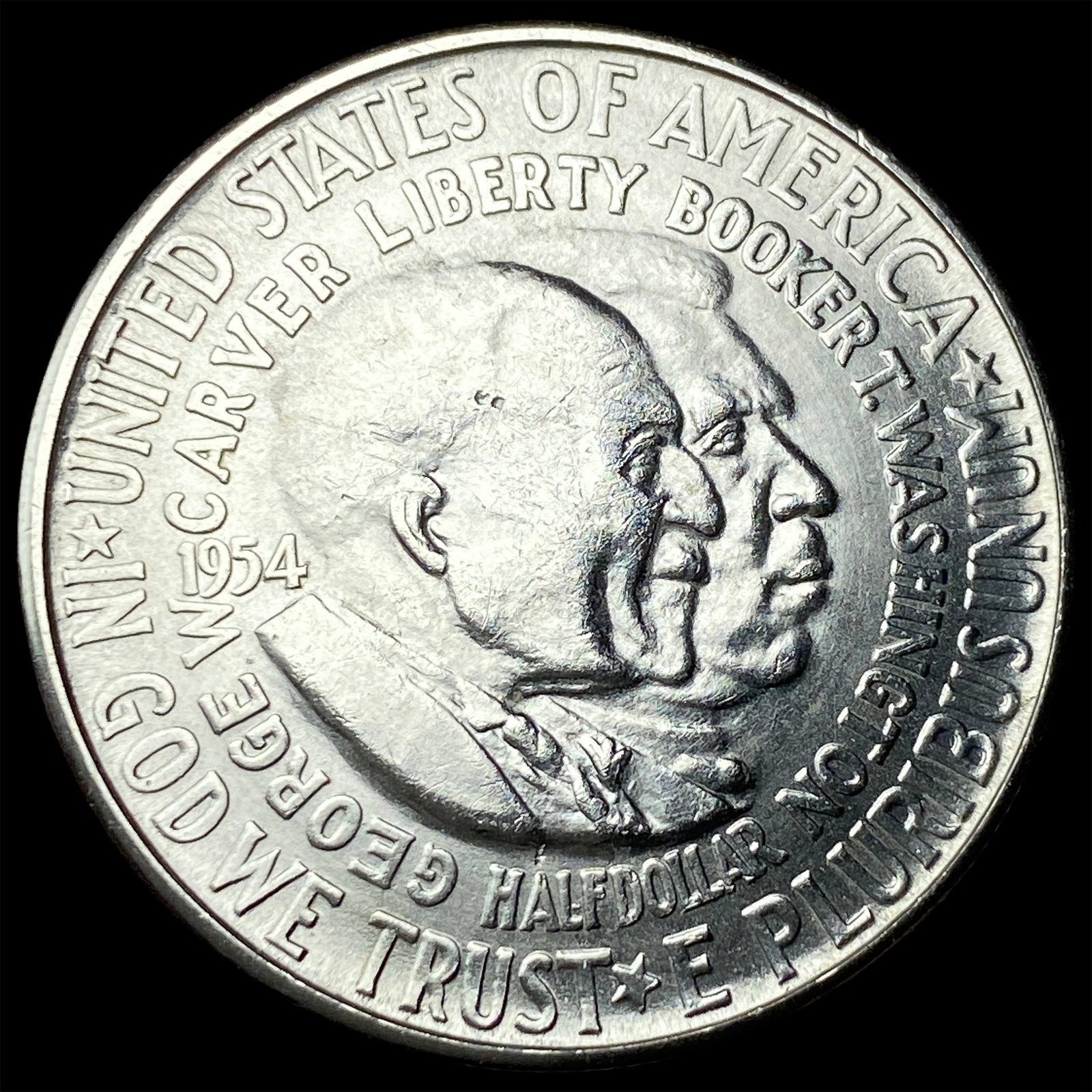 1954-S Silver Washington/Carver Half Dollar CHOICE BU (1 of 2)